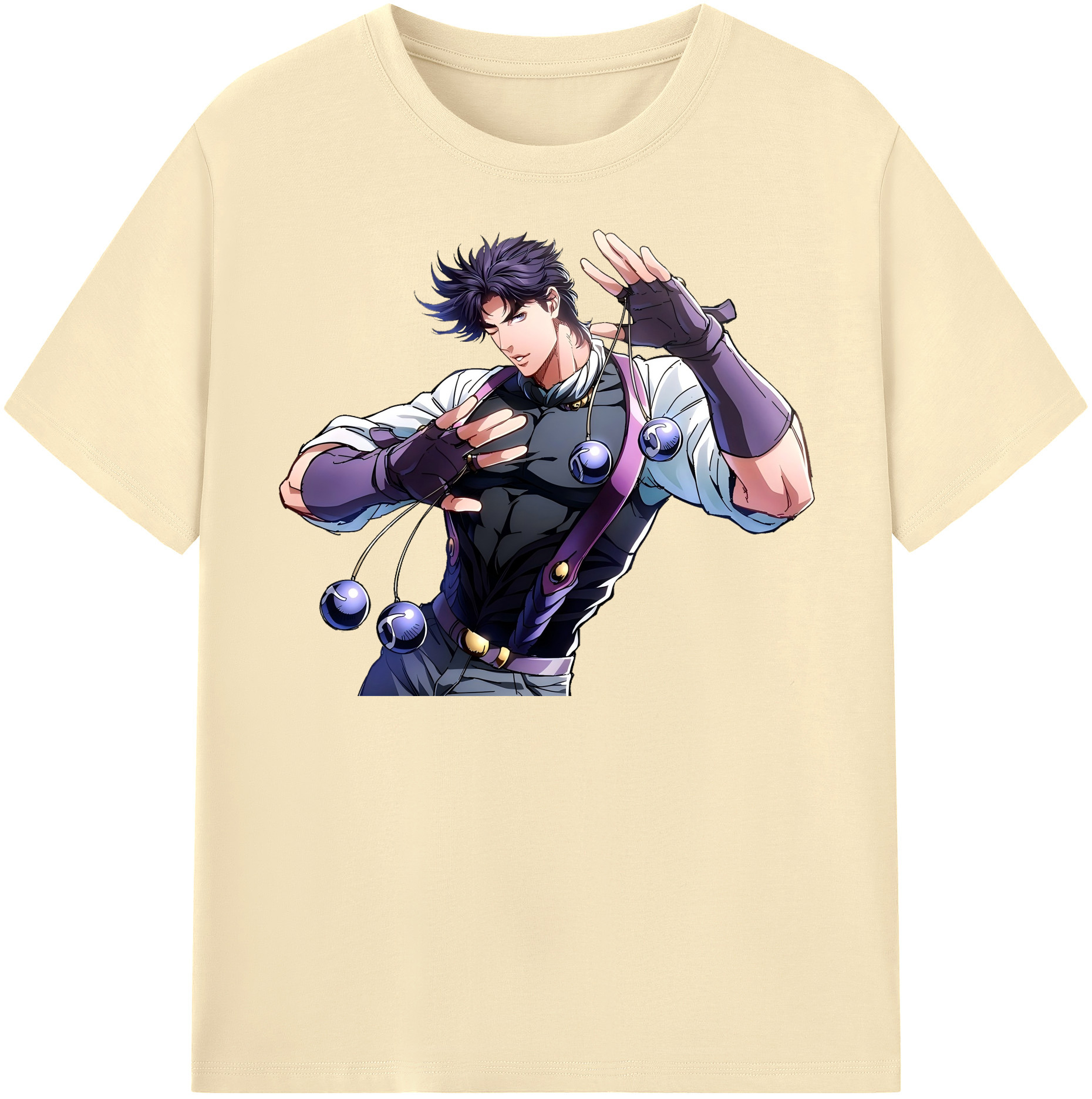 （画像用） ジョジョの奇妙な冒険 JoJo's Bizarre Adventure 綿100％半袖Tシャツ（フロントプリント）