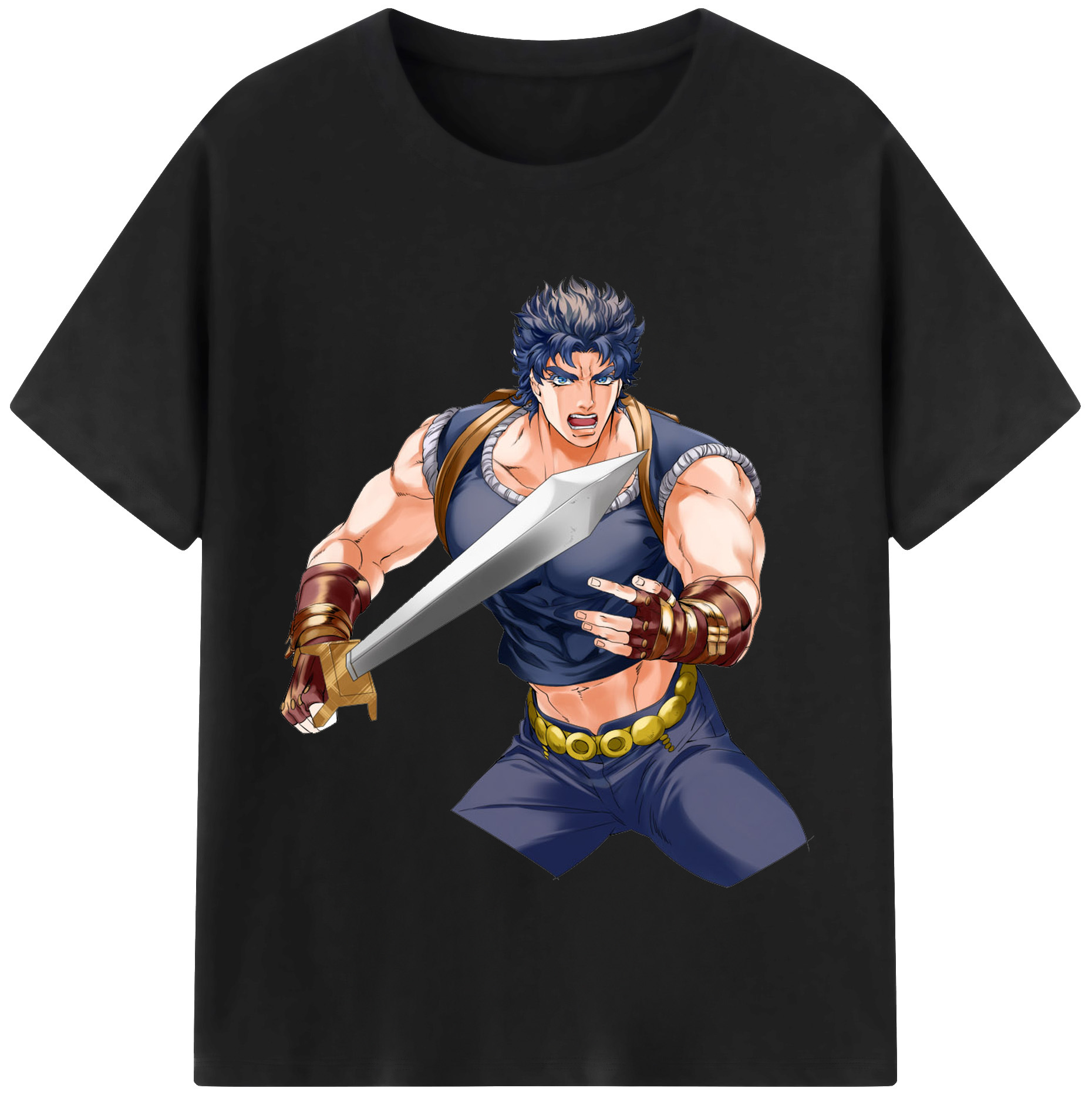 （画像用） ジョジョの奇妙な冒険 /ジョナサン?ジョースター JoJo's Bizarre Adventure Jonathan Joestar 綿100％半袖Tシャツ（フロントプリント）