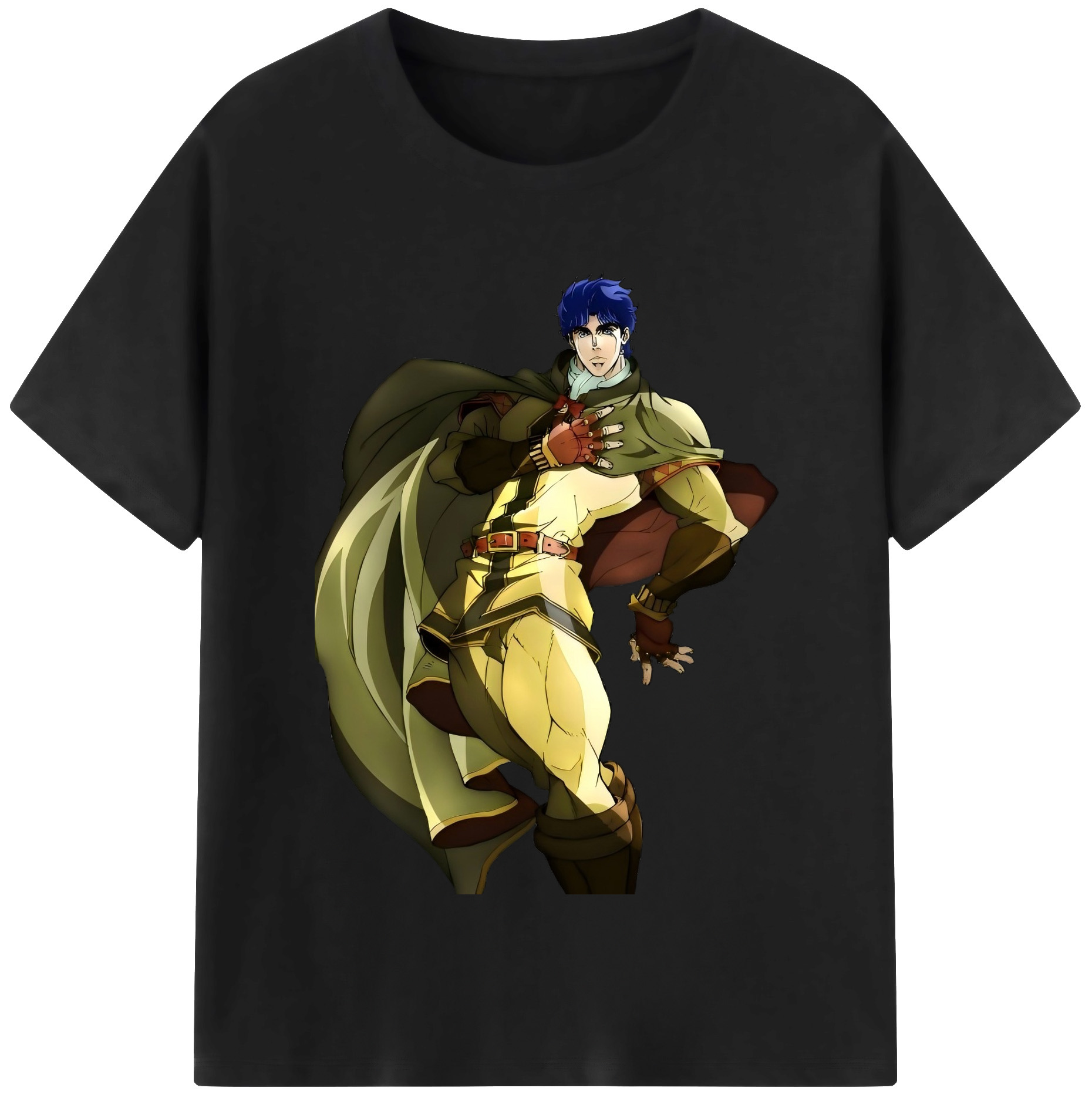 （画像用） ジョジョの奇妙な冒険 /ジョナサン?ジョースター JoJo's Bizarre Adventure Jonathan Joestar 綿100％半袖Tシャツ（フロントプリント）