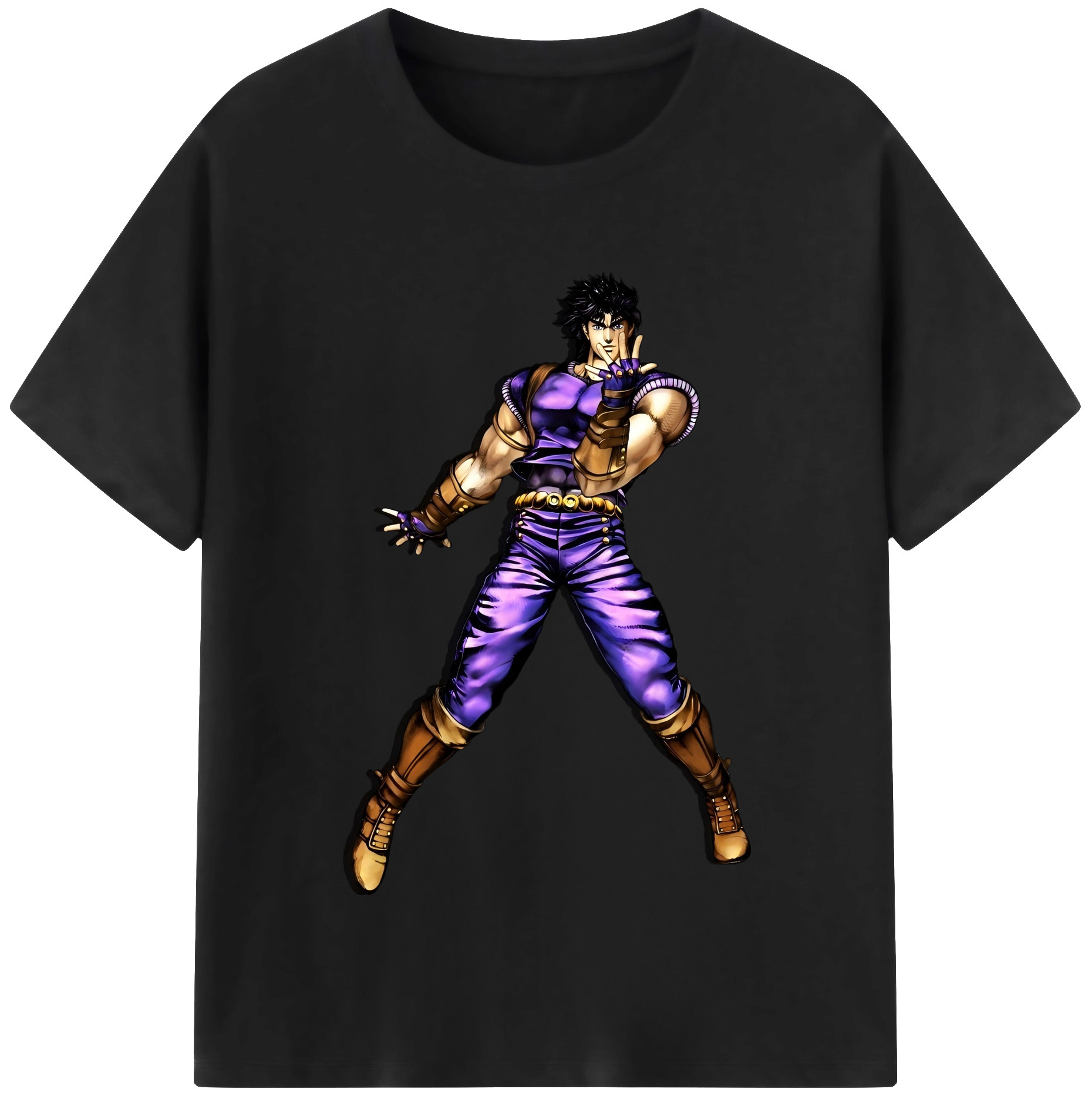 （画像用） ジョジョの奇妙な冒険 /ジョナサン?ジョースター JoJo's Bizarre Adventure Jonathan Joestar 綿100％半袖Tシャツ（フロントプリント）