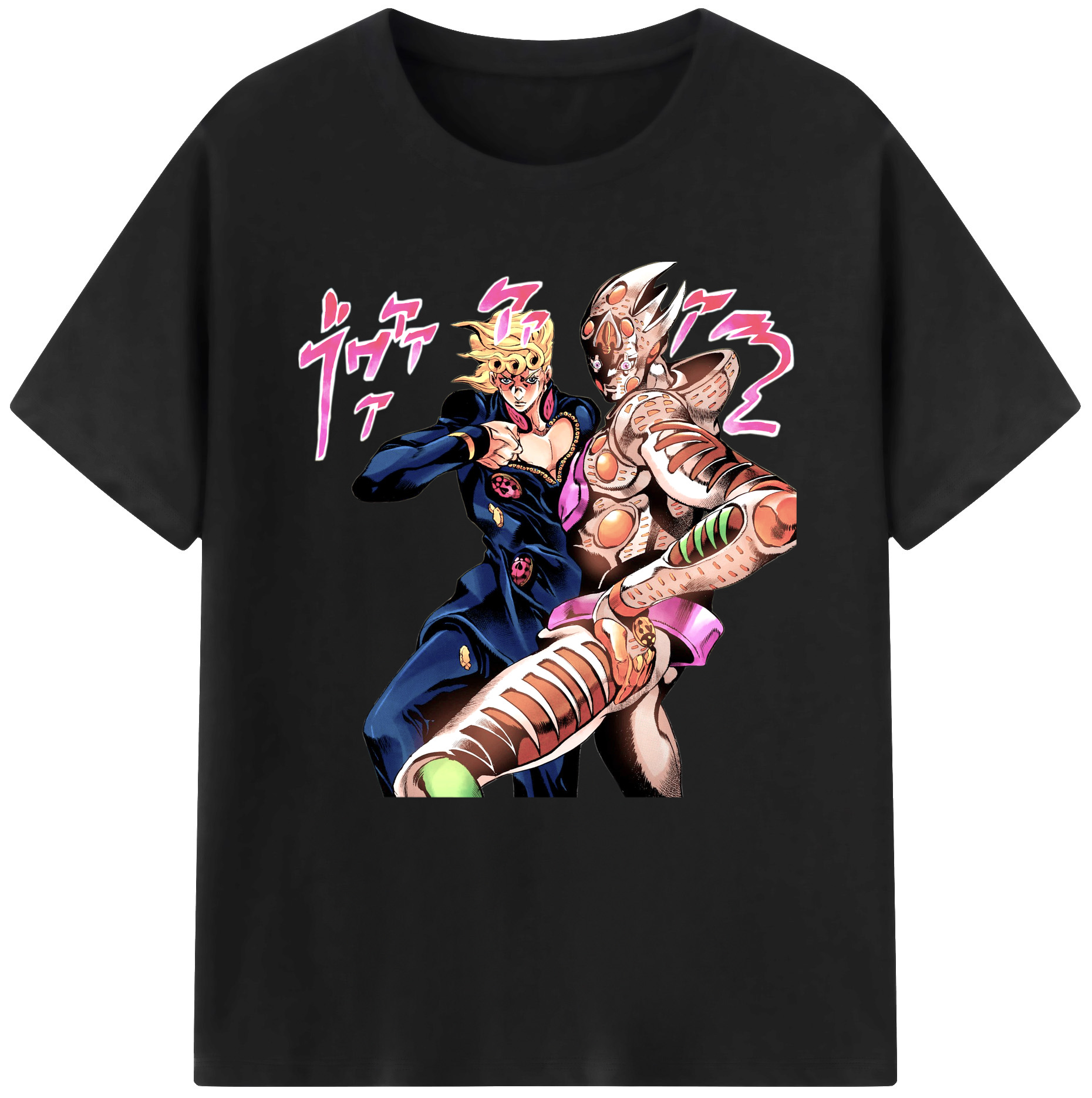 （画像用） ジョジョの奇妙な冒険 ジョルノ?ジョバァーナ JoJo's Bizarre Adventure Giorno Giovanna 綿100％半袖Tシャツ（フロントプリント）