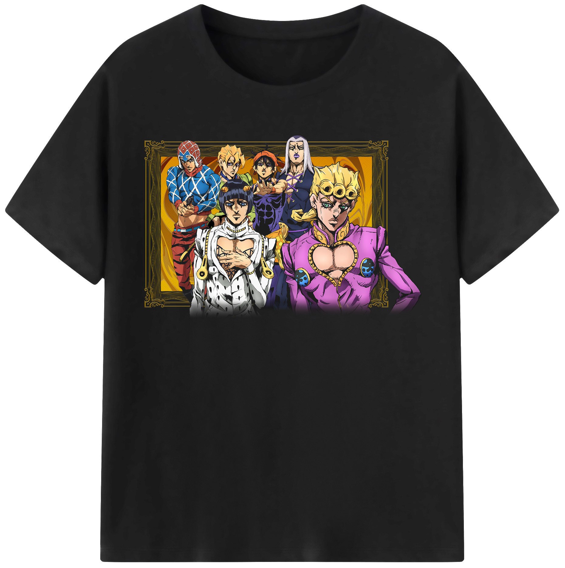 （画像用） ジョジョの奇妙な冒険 ジョルノ?ジョバァーナ JoJo's Bizarre Adventure Giorno Giovanna 綿100％半袖Tシャツ（フロントプリント）
