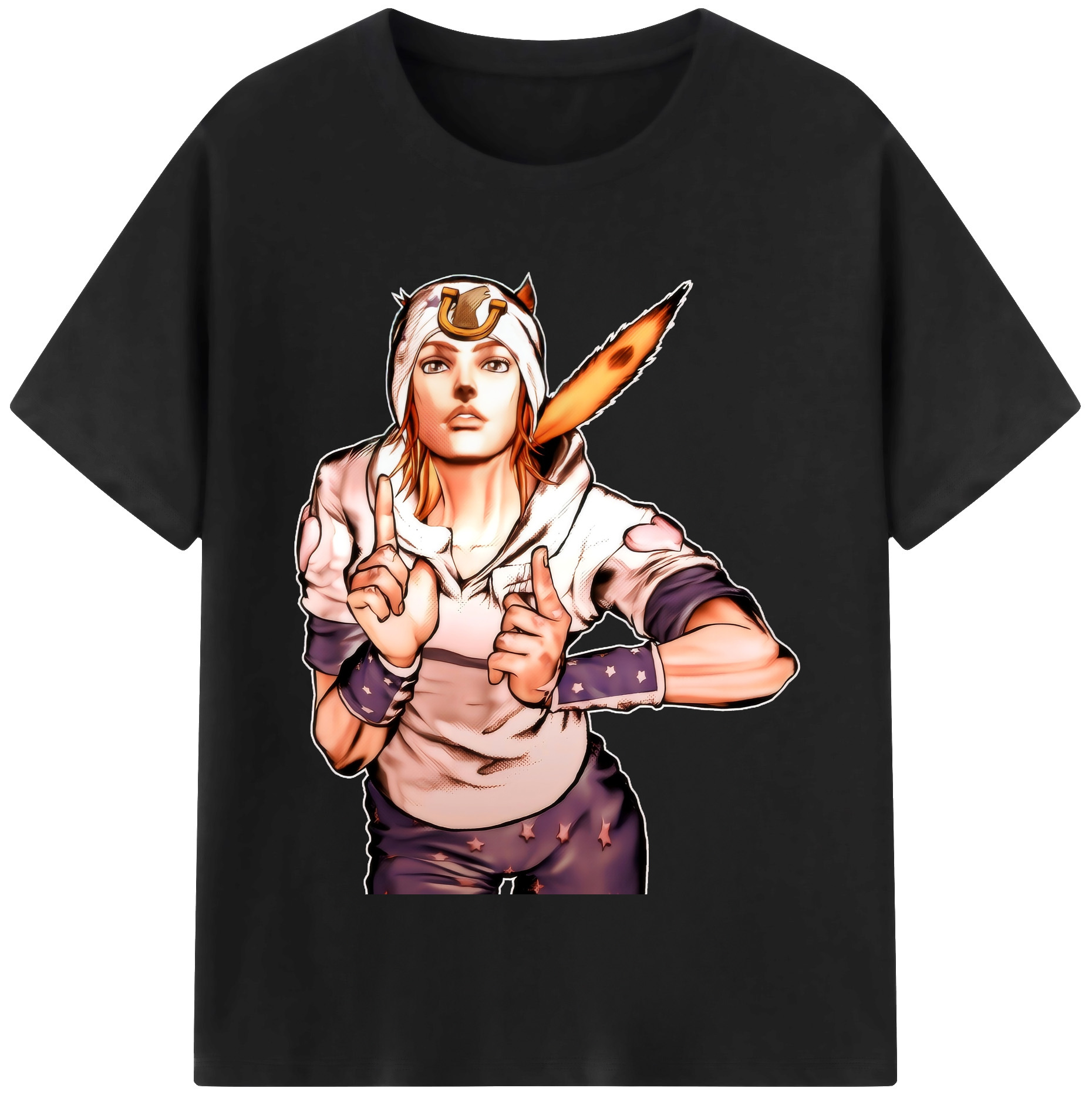 （画像用） ジョジョの奇妙な冒険 ジョナサン?ジョースター JoJo's Bizarre Adventure Jonathan Joestar 綿100％半袖Tシャツ（フロントプリント）