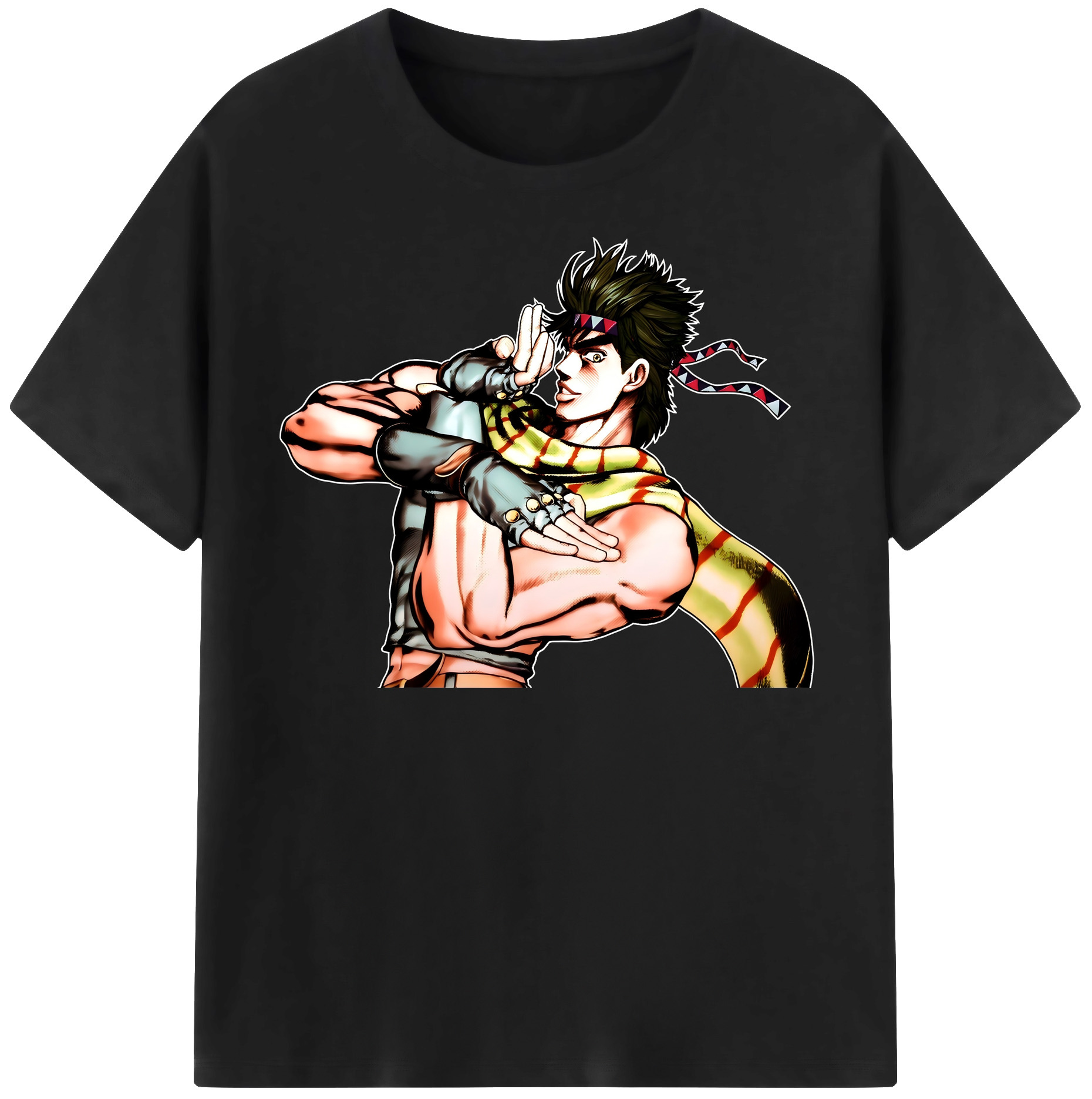 （画像用） ジョジョの奇妙な冒険 ジョセフ?ジョースター JoJo's Bizarre Adventure Joseph Joestar 綿100％半袖Tシャツ（フロントプリント）