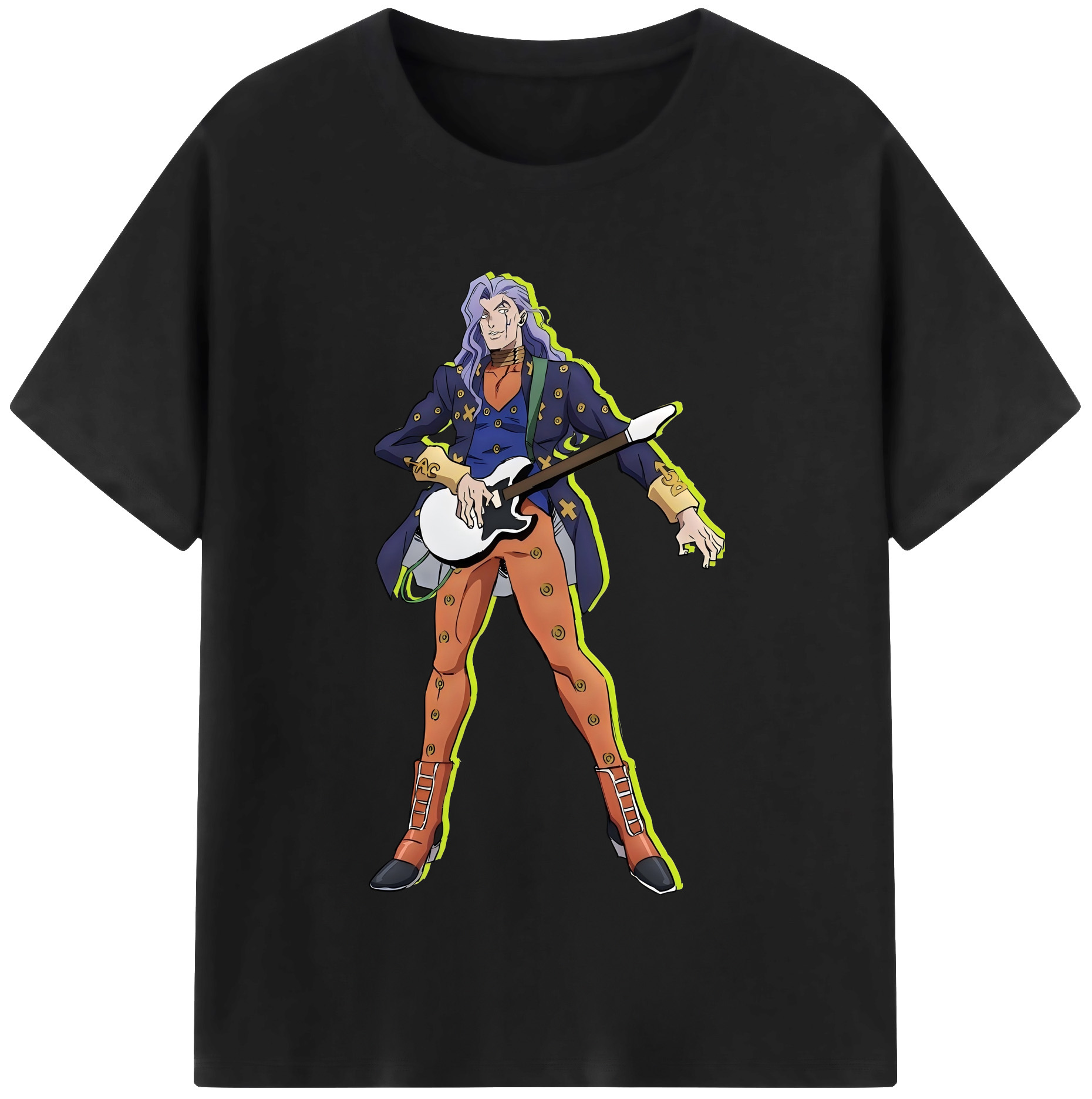 （画像用） ジョジョの奇妙な冒険 おといし あきら JoJo's Bizarre Adventure Akira Otoishi 綿100％半袖Tシャツ（フロントプリント）