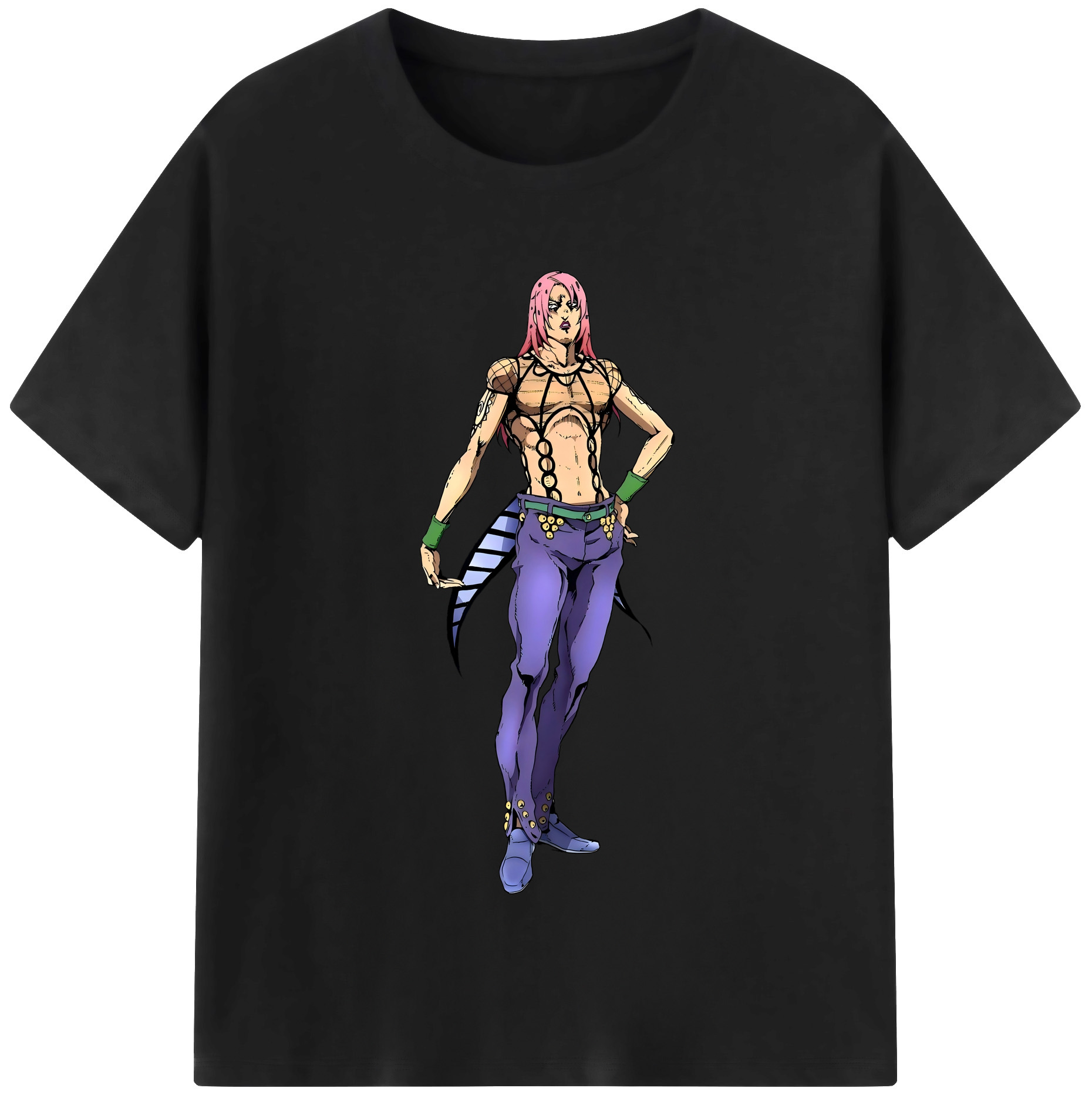 （画像用） ジョジョの奇妙な冒険 ビネガー?ドッピオ JoJo's Bizarre Adventure Vinegar Doppio 綿100％半袖Tシャツ（フロントプリント）