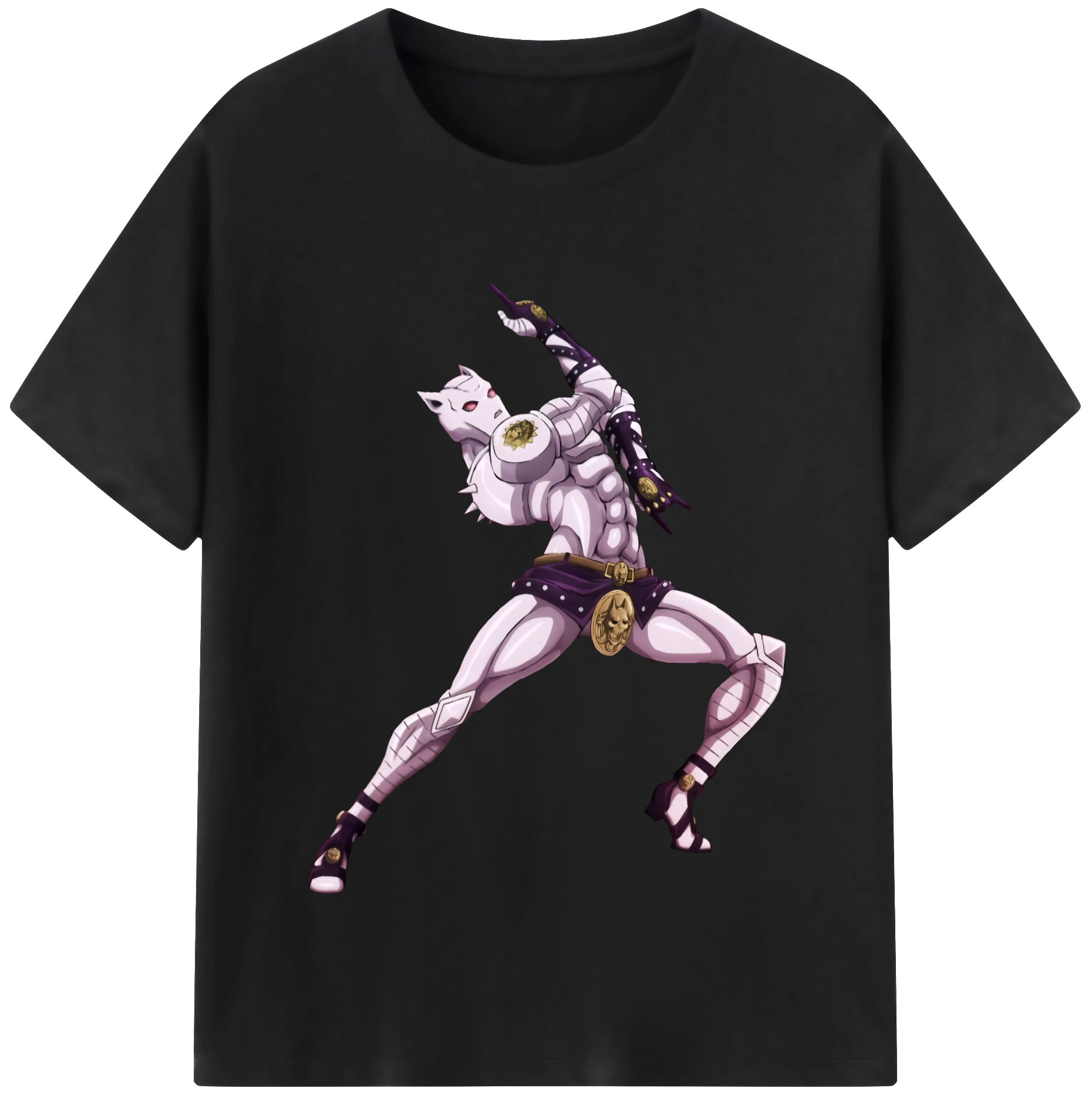 （画像用） ジョジョの奇妙な冒険 きら よしかげ JoJo's Bizarre Adventure Kira Yoshikage 綿100％半袖Tシャツ（フロントプリント）