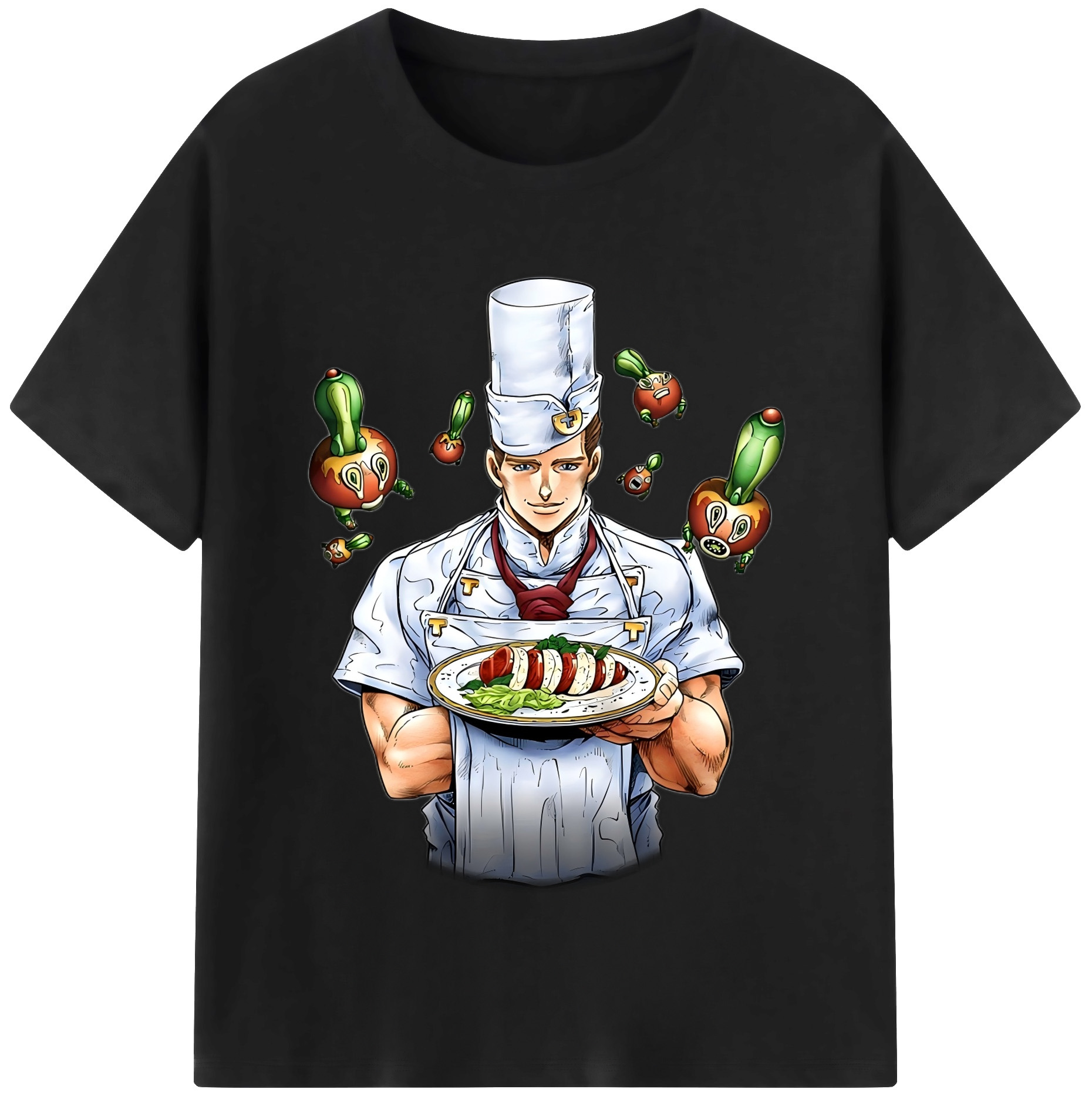 （画像用） ジョジョの奇妙な冒険 Tonio Trussardi JoJo's Bizarre Adventure トニオ?トラッサルディ 綿100％半袖Tシャツ（フロントプリント）