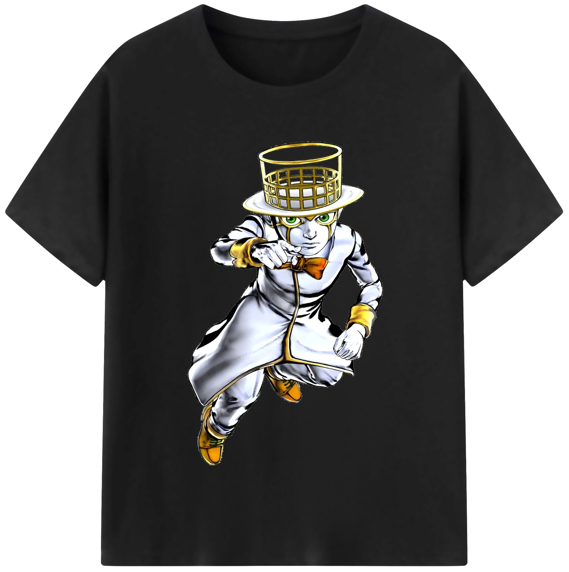 （画像用） ジョジョの奇妙な冒険 岸辺 露伴（きしべ ろはん） JoJo's Bizarre Adventure Rohan Kishibe 綿100％半袖Tシャツ（フロントプリント）