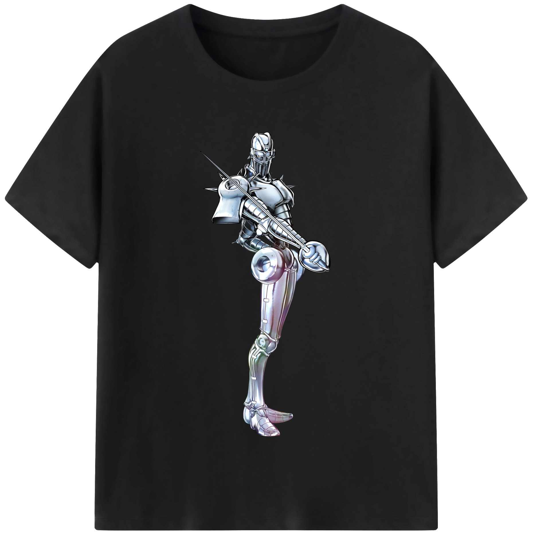 （画像用） ジョジョの奇妙な冒険 ジャン＝ピエール?ポルナレフ JoJo's Bizarre Adventure Jan Pierre Polnareff 綿100％半袖Tシャツ（フロントプリント）