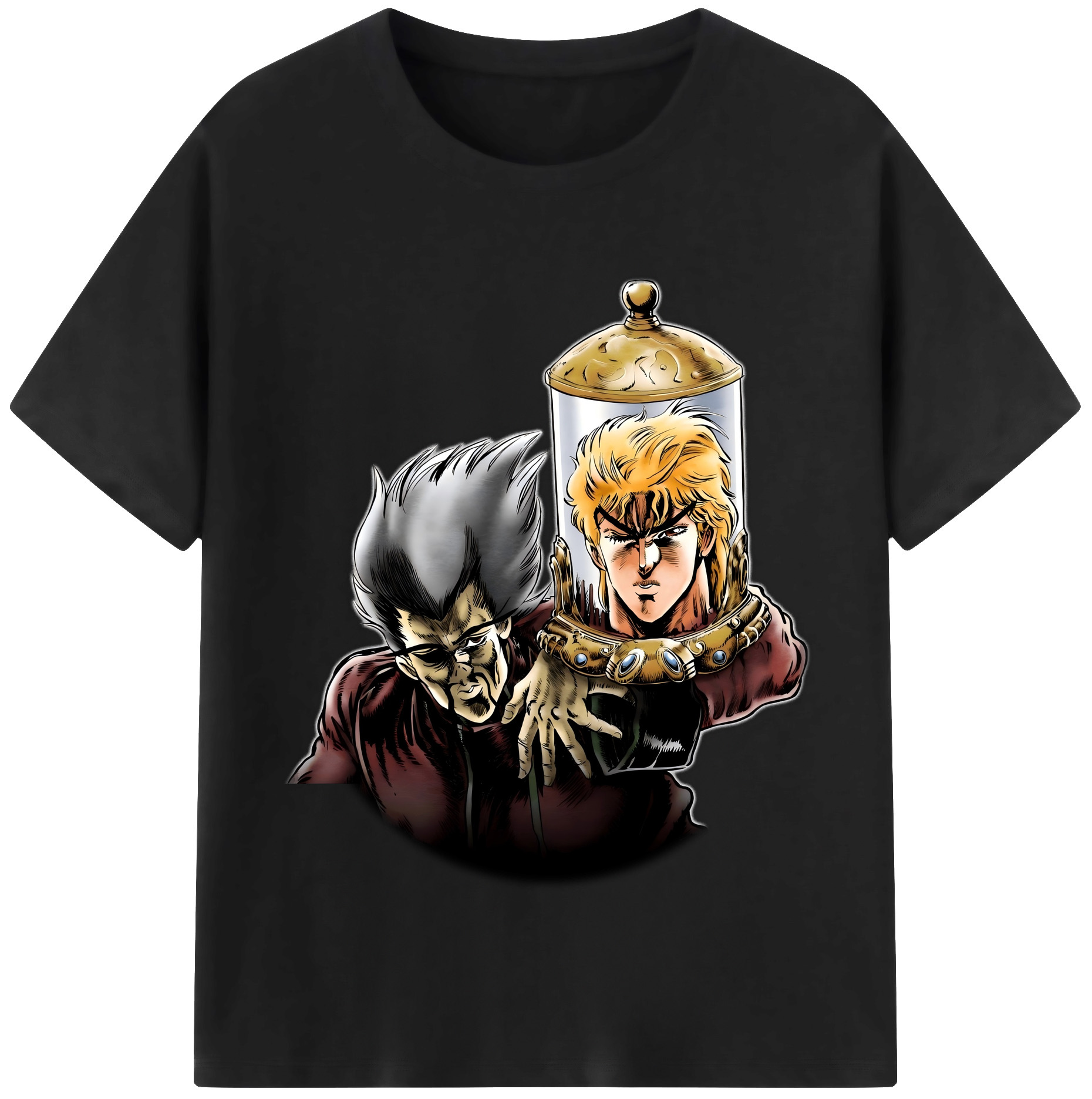 （画像用） ジョジョの奇妙な冒険 ディオ?ブランドー JoJo's Bizarre Adventure Dio Brando 綿100％半袖Tシャツ（フロントプリント）