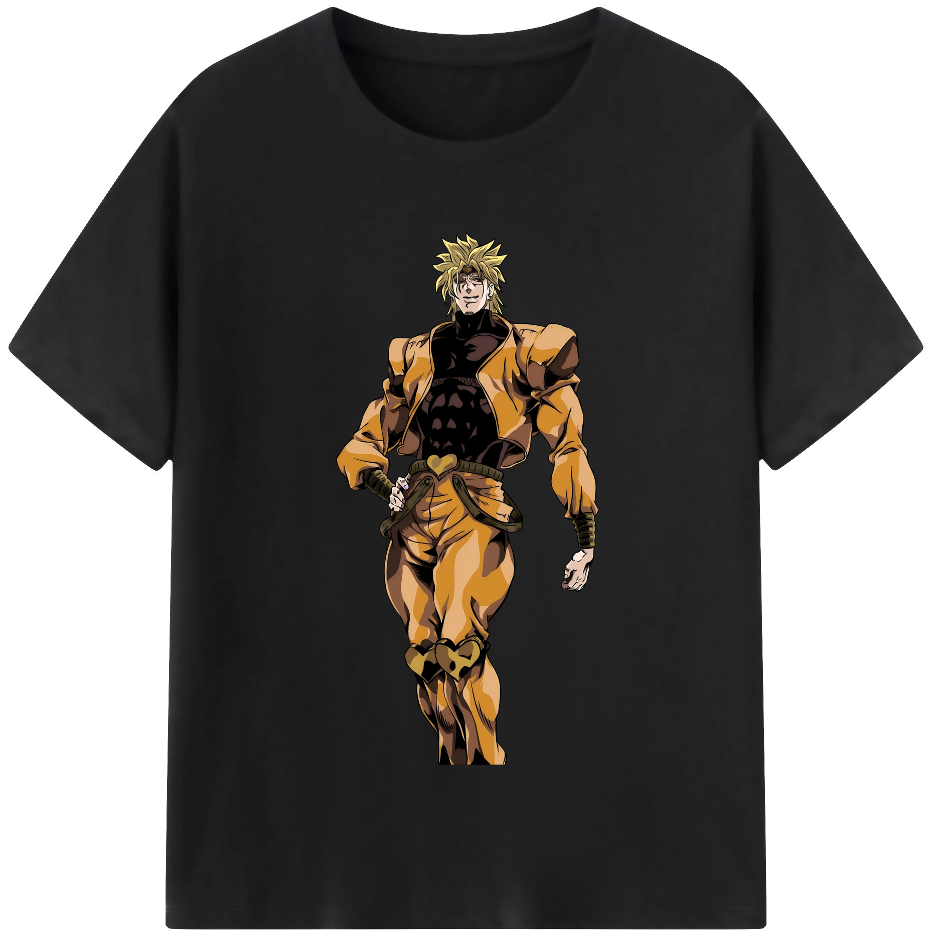 （画像用） ジョジョの奇妙な冒険 ディオ?ブランドー JoJo's Bizarre Adventure Dio Brando 綿100％半袖Tシャツ（フロントプリント）