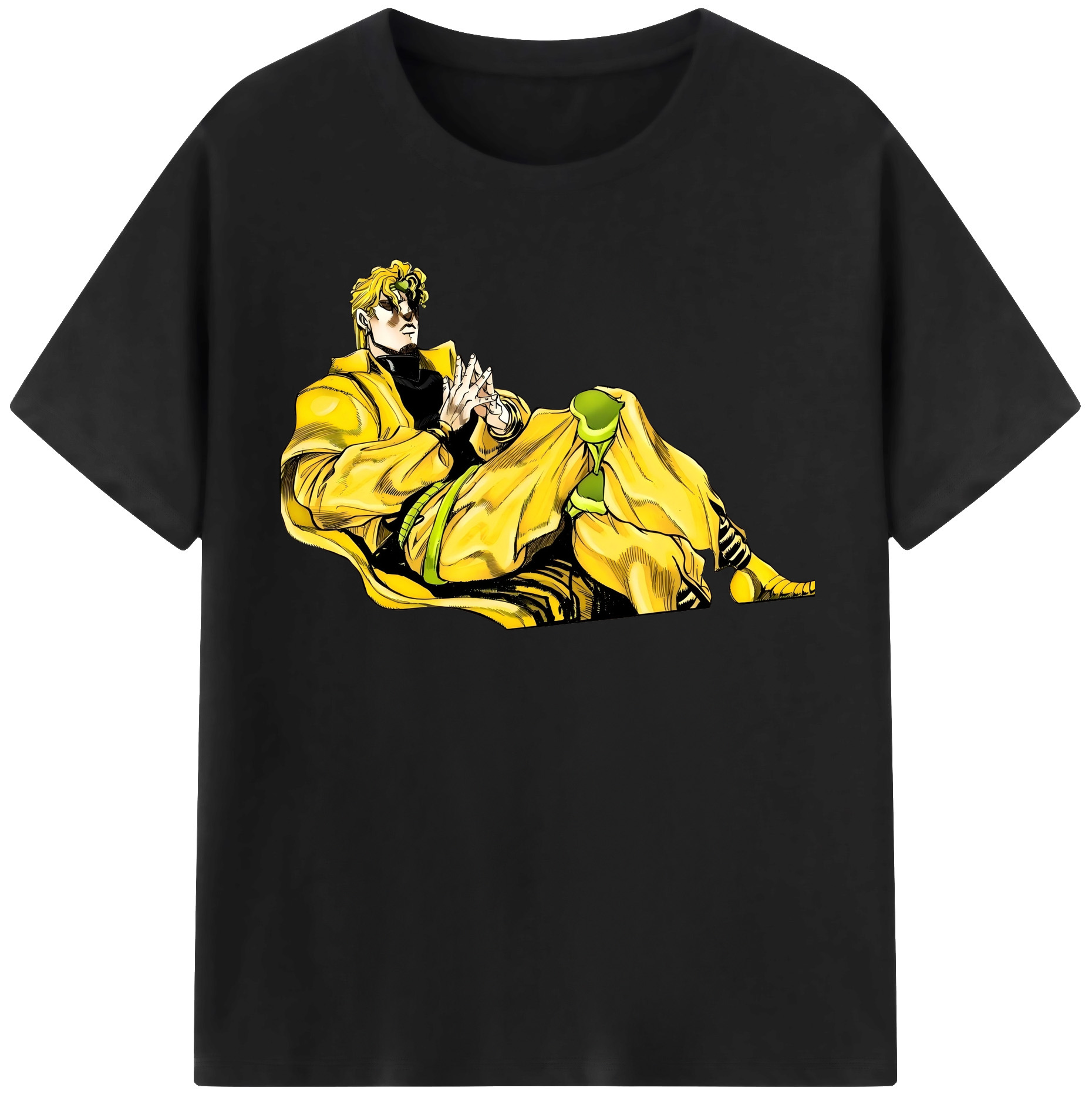 （画像用） ジョジョの奇妙な冒険 ディオ?ブランドー JoJo's Bizarre Adventure Dio Brando 綿100％半袖Tシャツ（フロントプリント）