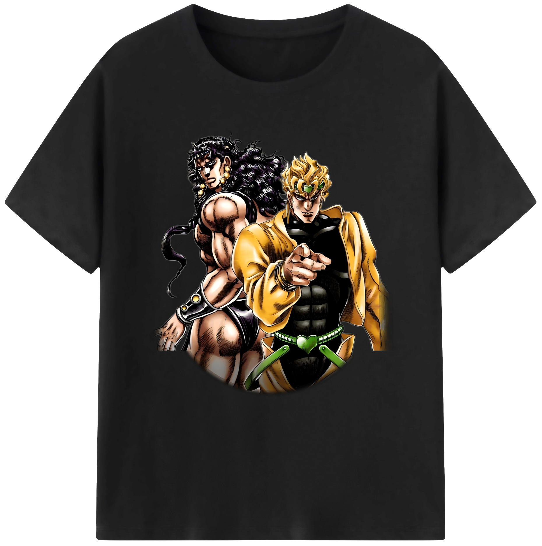 （画像用） ジョジョの奇妙な冒険 ディオ?ブランドー JoJo's Bizarre Adventure Dio Brando 綿100％半袖Tシャツ（フロントプリント）