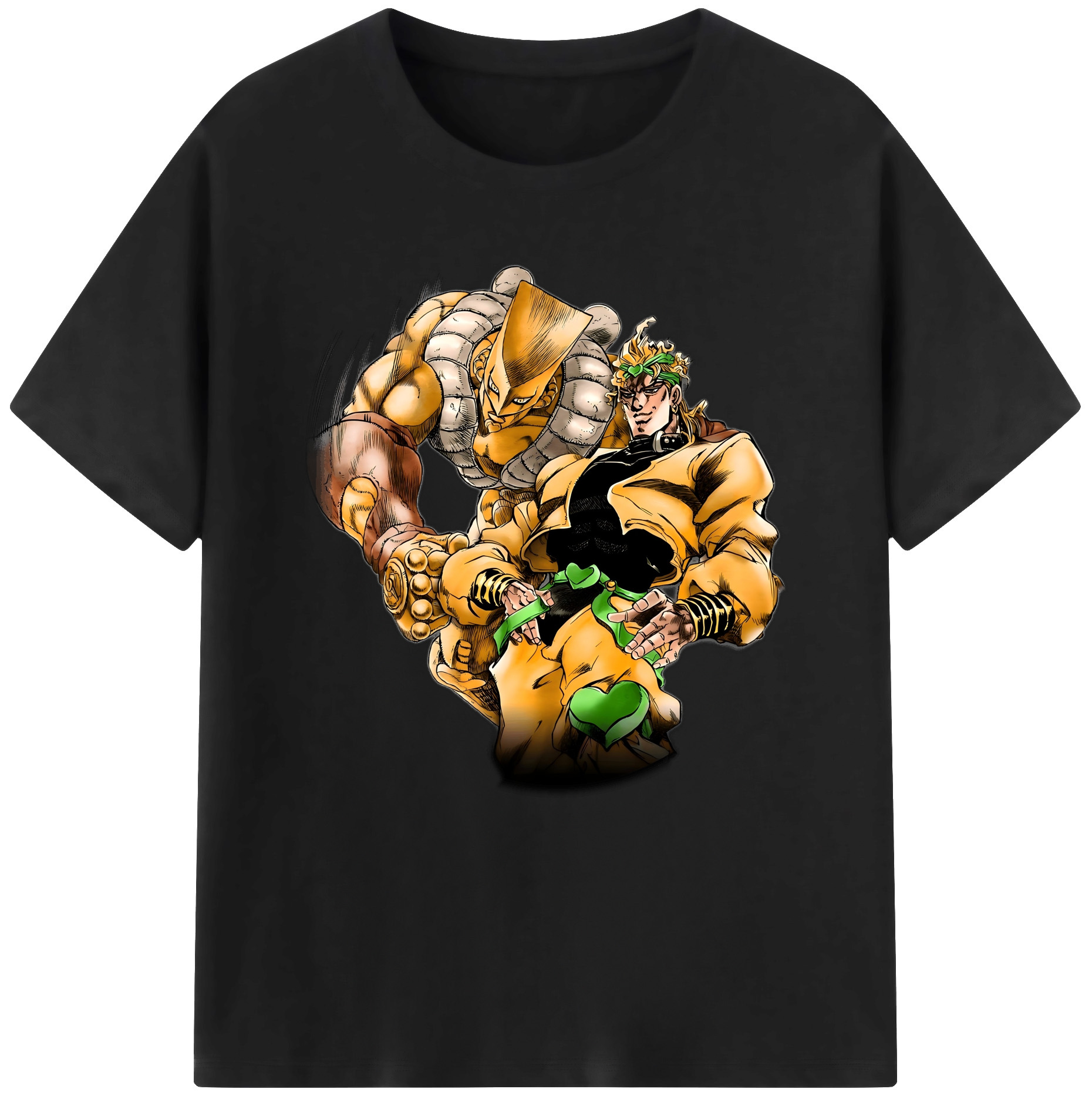 （画像用） ジョジョの奇妙な冒険 ディオ?ブランドー JoJo's Bizarre Adventure Dio Brando 綿100％半袖Tシャツ（フロントプリント）