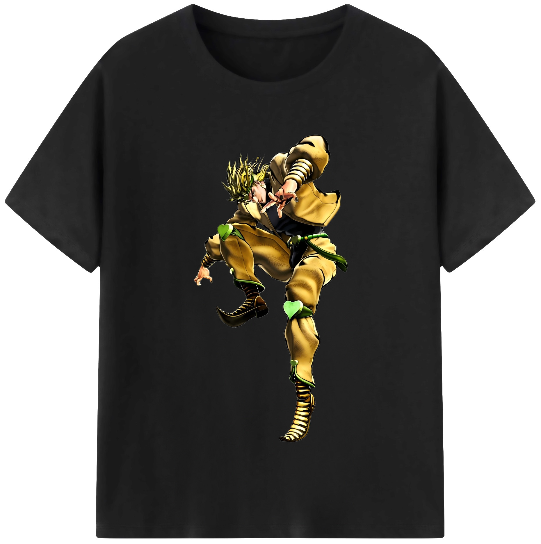 （画像用） ジョジョの奇妙な冒険 ディオ?ブランドー JoJo's Bizarre Adventure Dio Brando 綿100％半袖Tシャツ（フロントプリント）