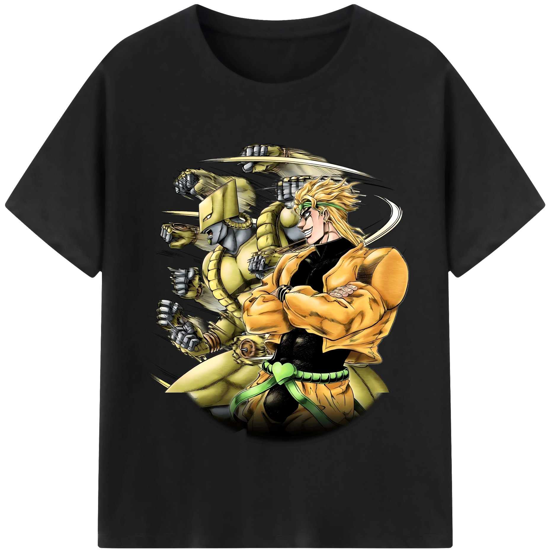 （画像用） ジョジョの奇妙な冒険 ディオ?ブランドー JoJo's Bizarre Adventure Dio Brando 綿100％半袖Tシャツ（フロントプリント）