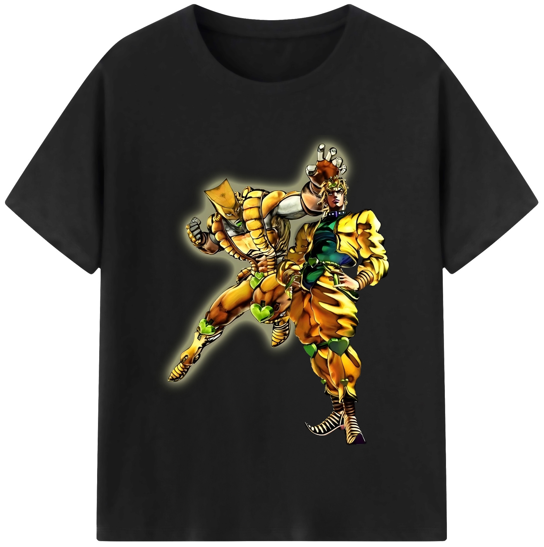 （画像用） ジョジョの奇妙な冒険 ディオ?ブランドー JoJo's Bizarre Adventure Dio Brando 綿100％半袖Tシャツ（フロントプリント）