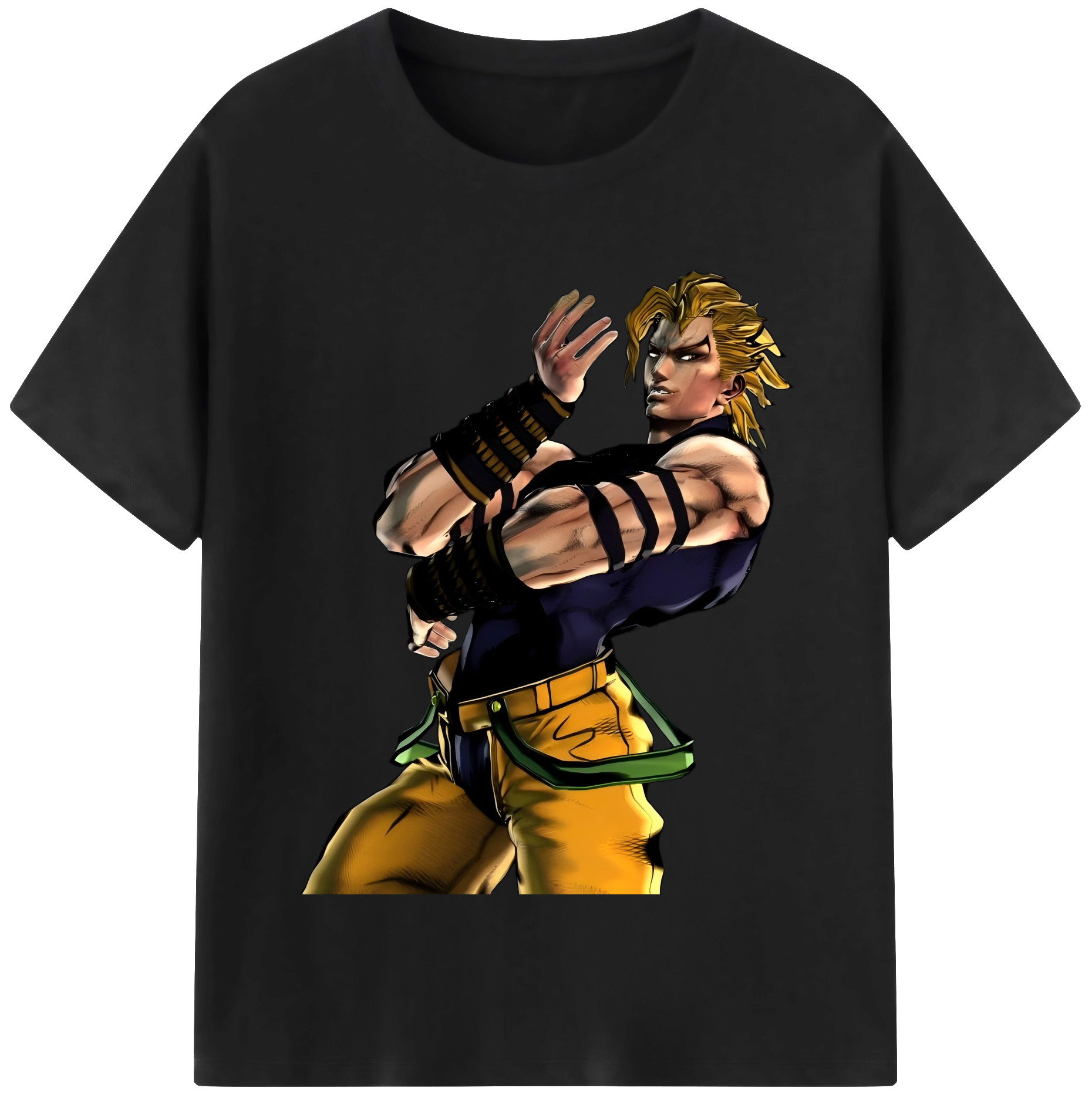 （画像用） ジョジョの奇妙な冒険 ディオ?ブランドー JoJo's Bizarre Adventure Dio Brando 綿100％半袖Tシャツ（フロントプリント）