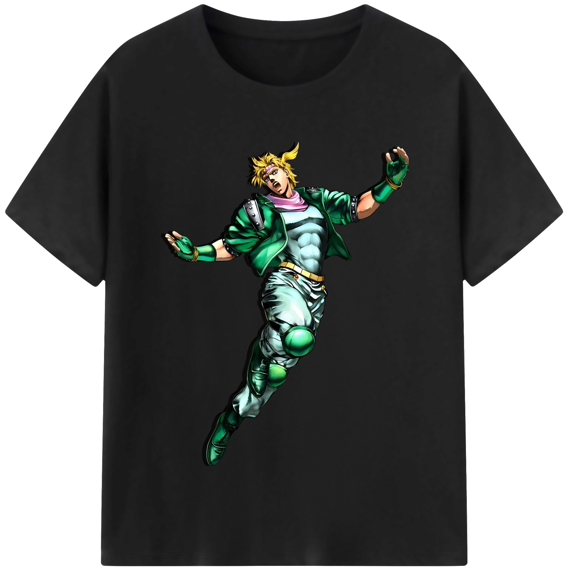 （画像用） ジョジョの奇妙な冒険 ディオ?ブランドー JoJo's Bizarre Adventure Dio Brando 綿100％半袖Tシャツ（フロントプリント）
