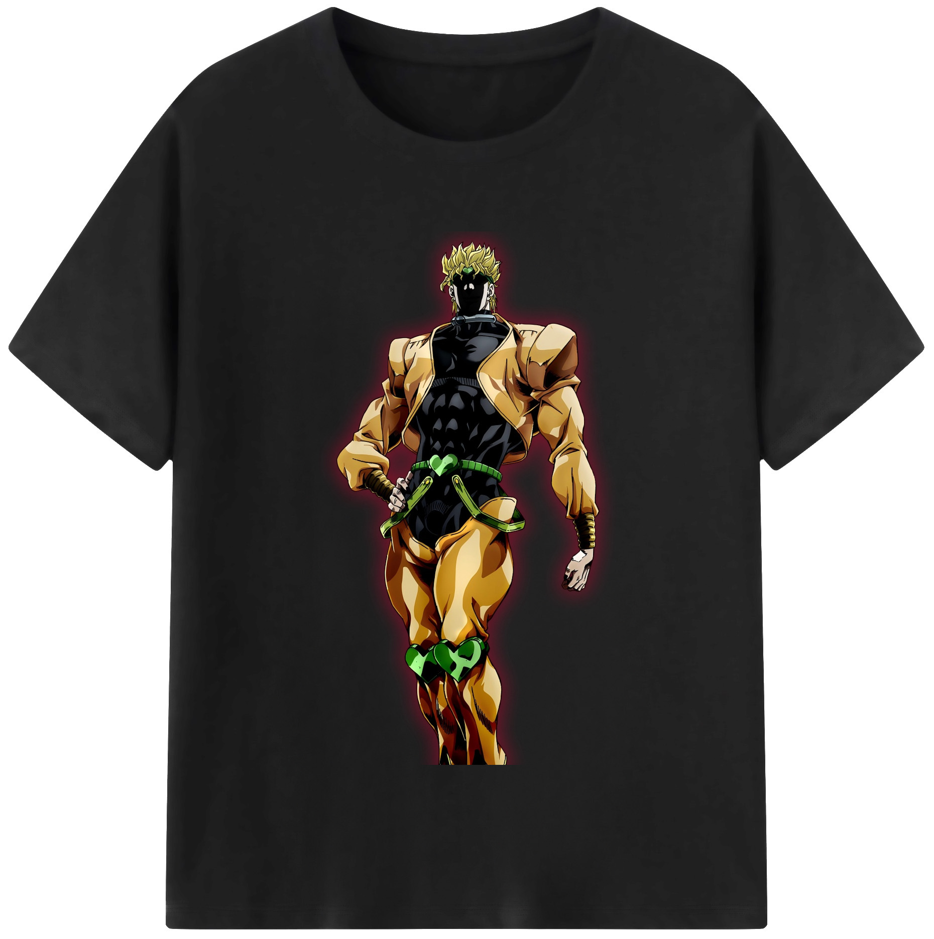 （画像用） ジョジョの奇妙な冒険 ディオ?ブランドー JoJo's Bizarre Adventure Dio Brando 綿100％半袖Tシャツ（フロントプリント）