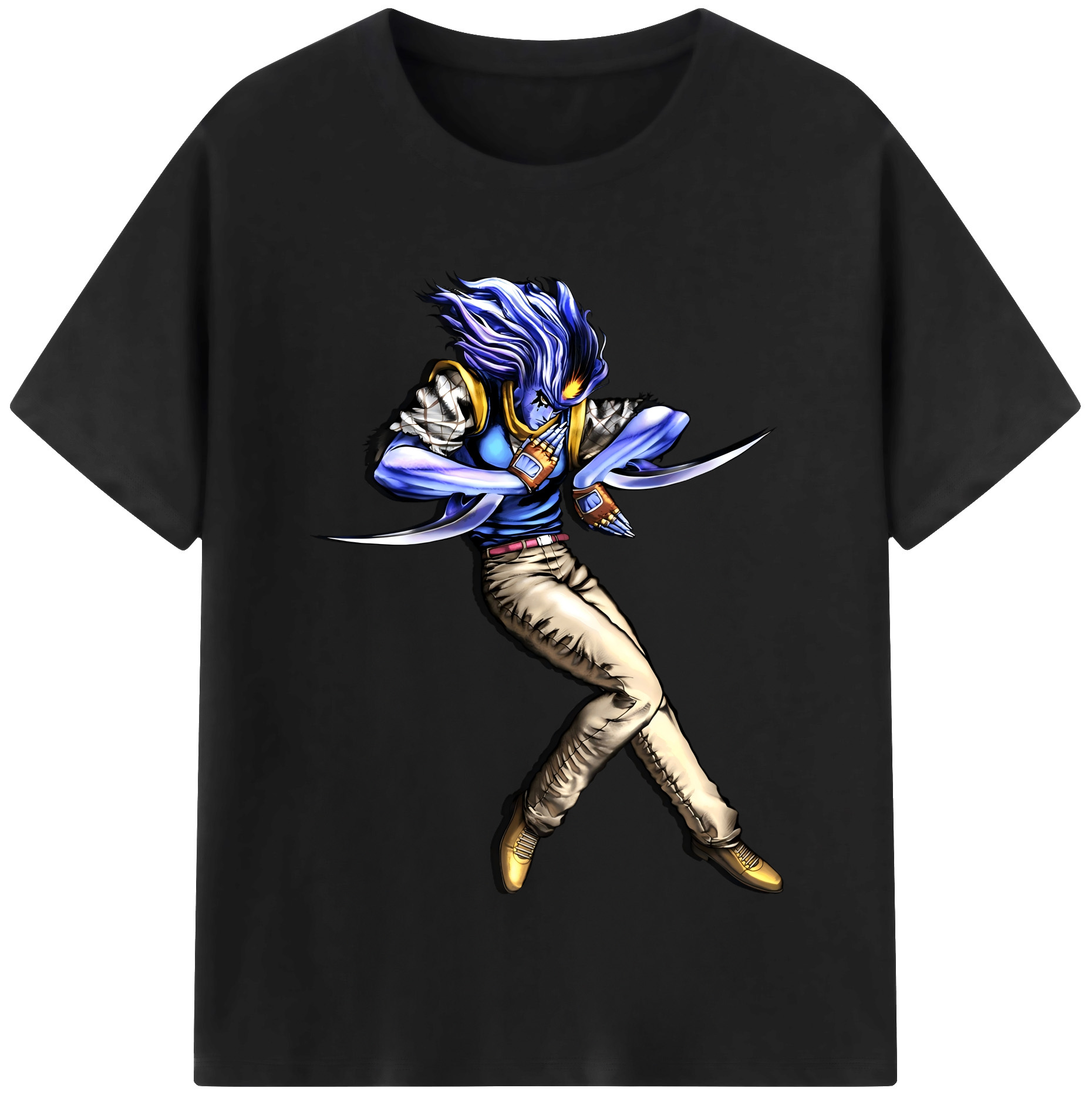 （画像用） ジョジョの奇妙な冒険 JoJo's Bizarre Adventure 綿100％半袖Tシャツ（フロントプリント）