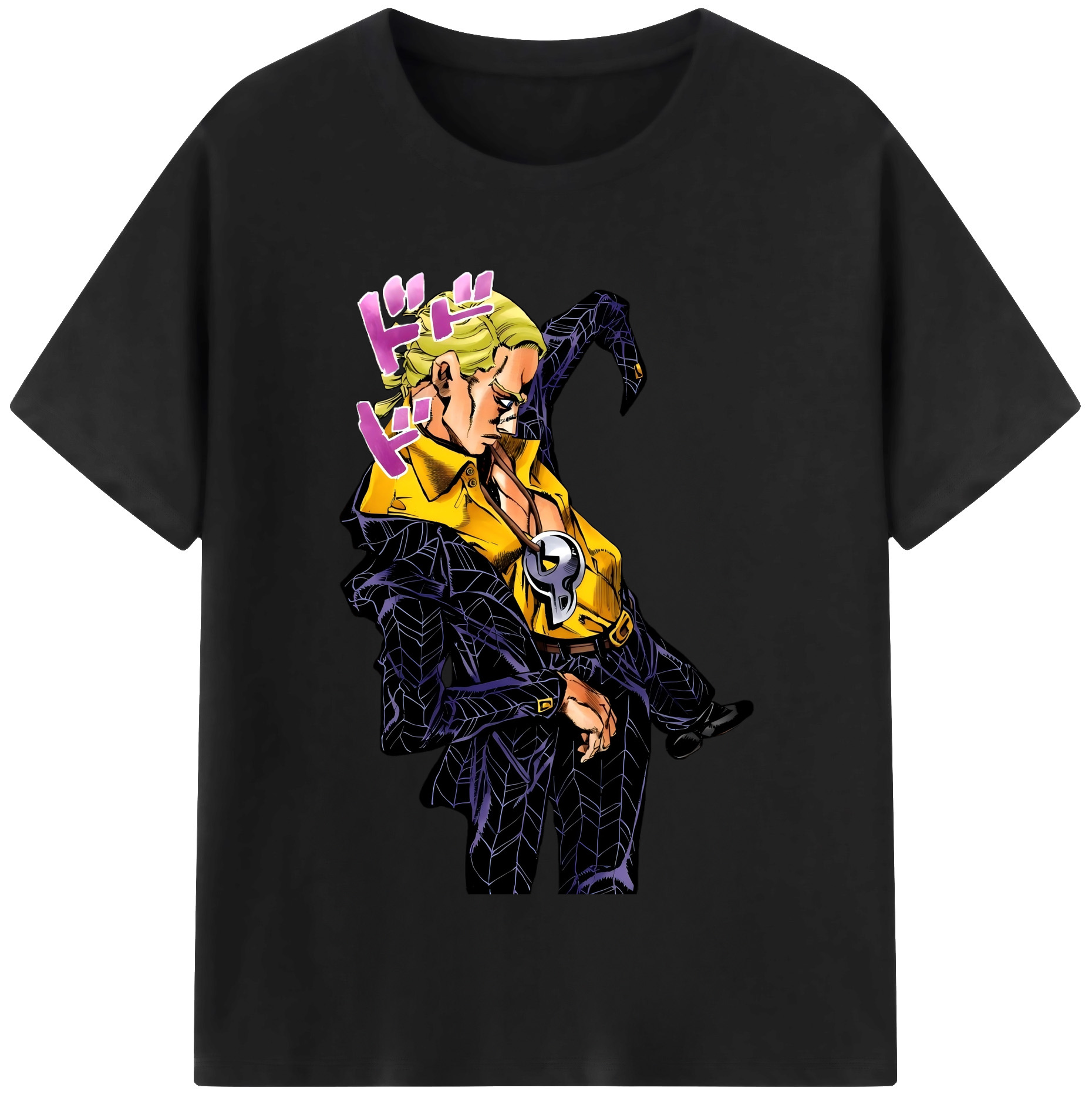 （画像用） ジョジョの奇妙な冒険 プロシュート JoJo's Bizarre Adventure Prosciutto 綿100％半袖Tシャツ（フロントプリント）