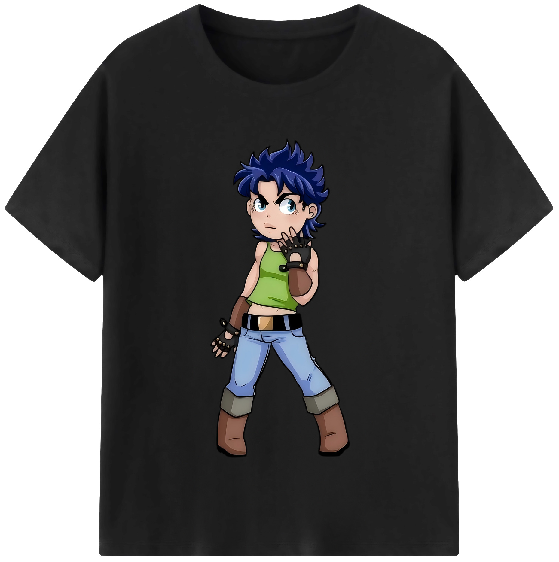 （画像用） ジョジョの奇妙な冒険 広瀨康一 JoJo's Bizarre Adventure Hirose Koichi 綿100％半袖Tシャツ（フロントプリント）