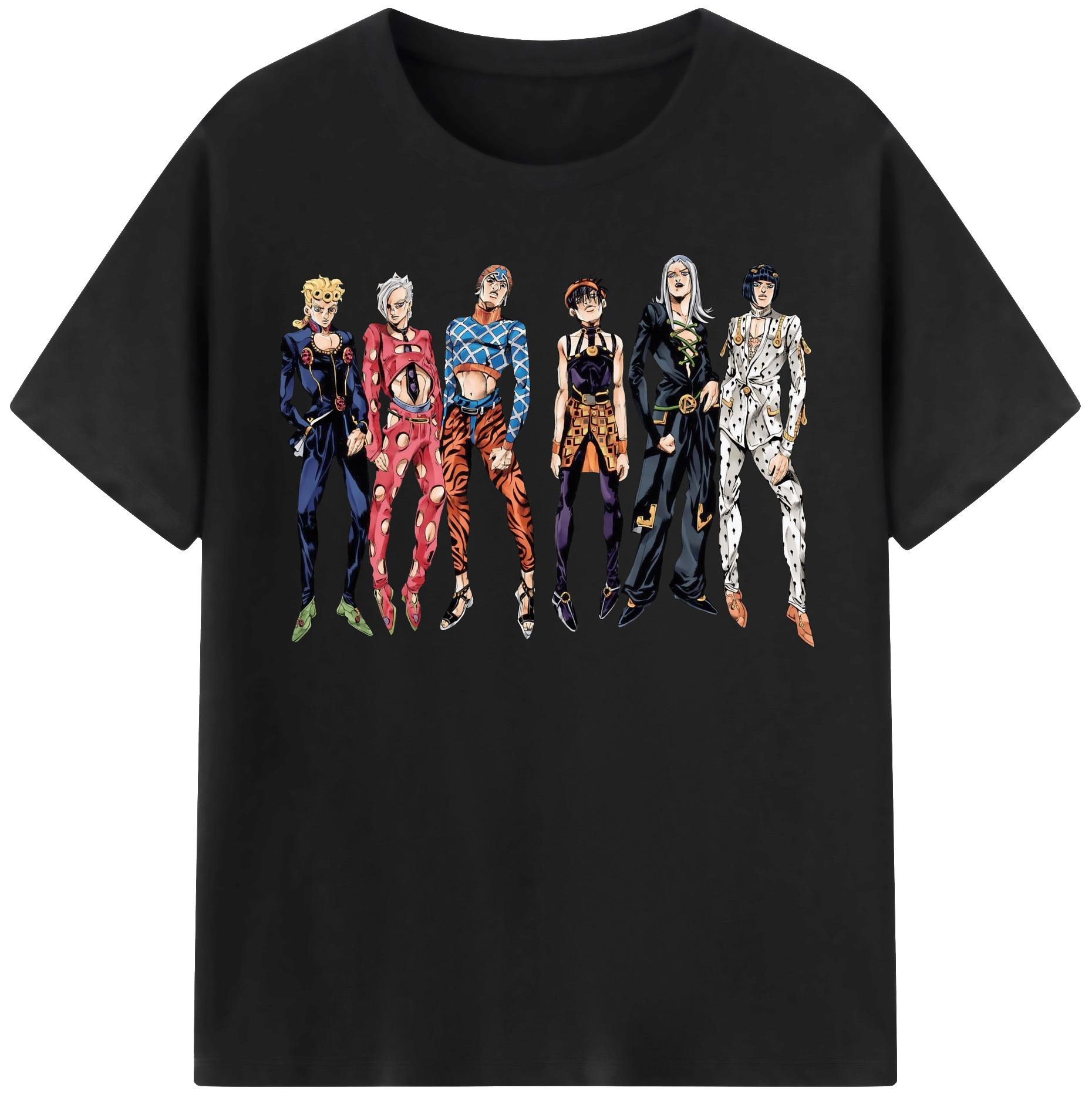 （画像用） ジョジョの奇妙な冒険 JoJo's Bizarre Adventure 綿100％半袖Tシャツ（フロントプリント）