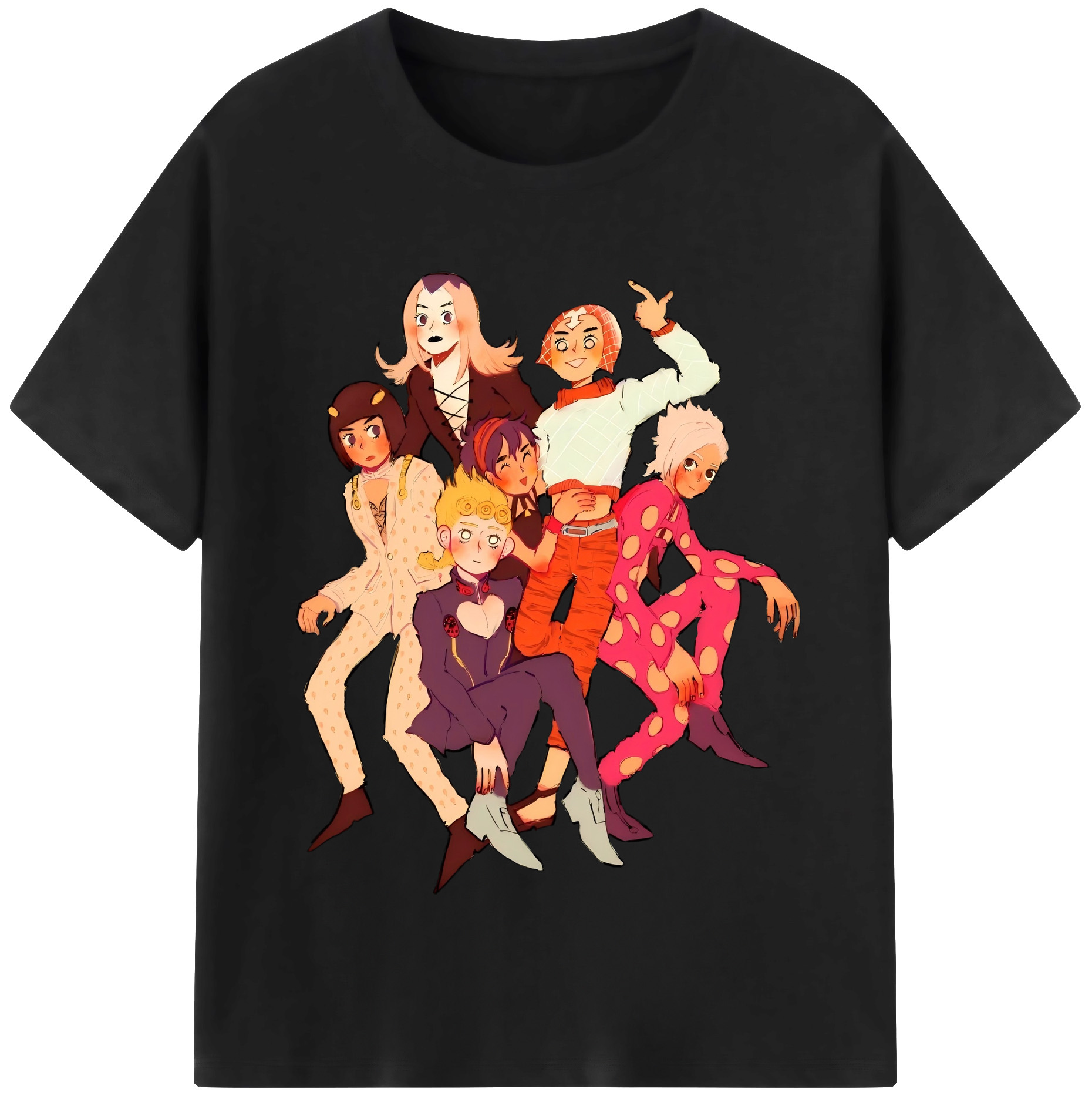 （画像用） ジョジョの奇妙な冒険 JoJo's Bizarre Adventure 綿100％半袖Tシャツ（フロントプリント）