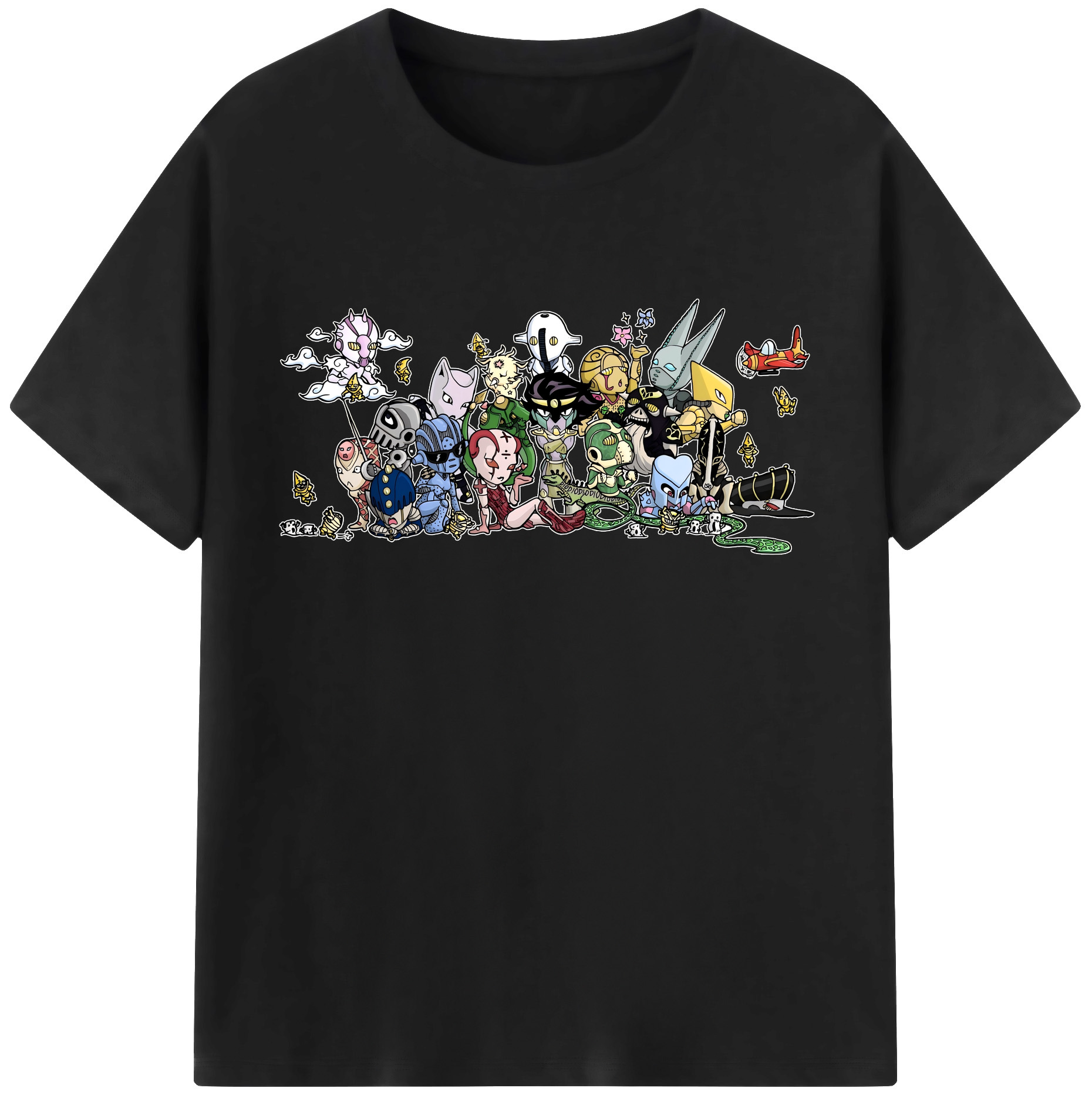 （画像用） ジョジョの奇妙な冒険 JoJo's Bizarre Adventure 綿100％半袖Tシャツ（フロントプリント）