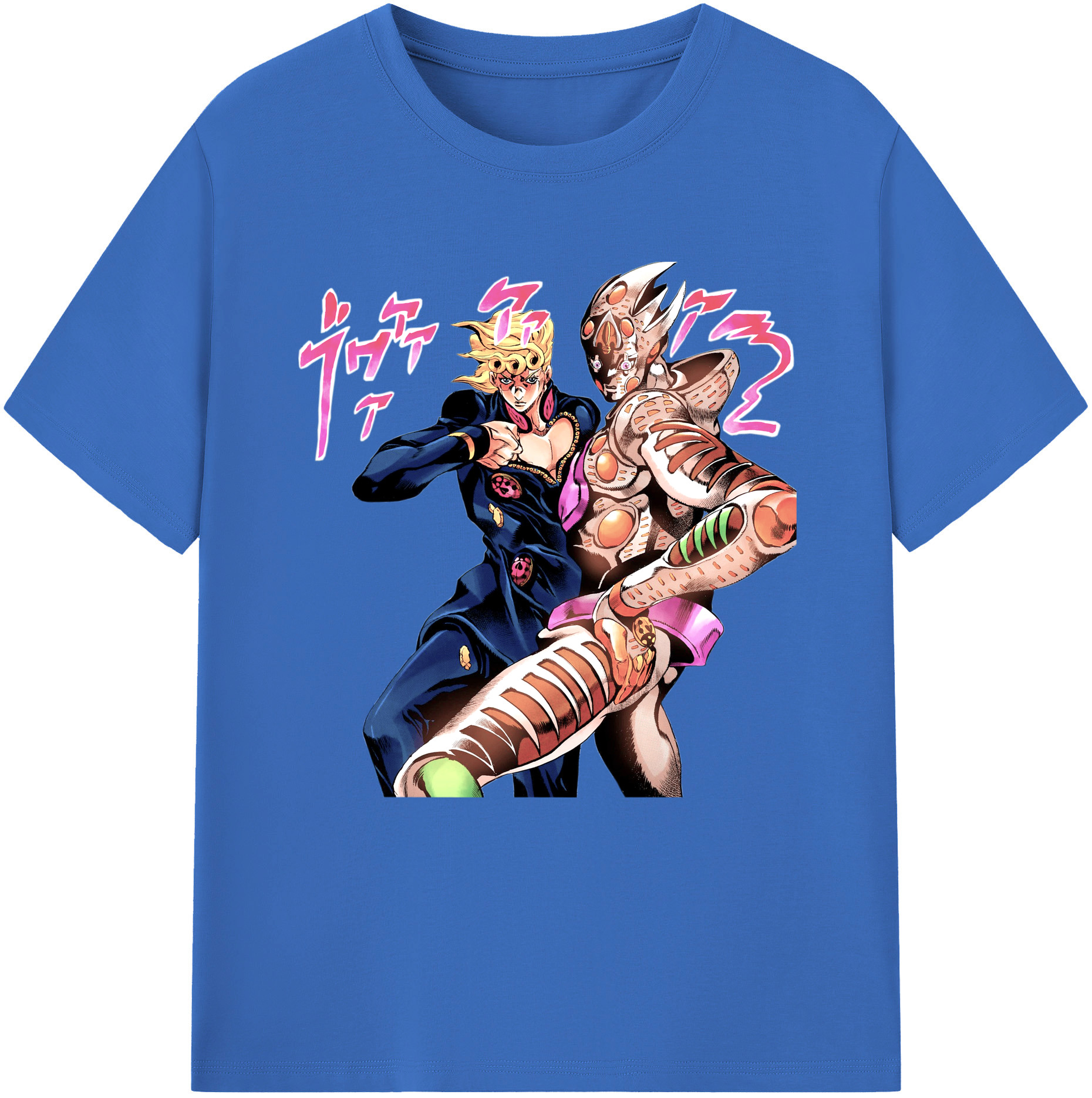 （画像用） ジョジョの奇妙な冒険 ジョルノ?ジョバァーナ JoJo's Bizarre Adventure Giorno Giovanna 綿100％半袖Tシャツ（フロントプリント）