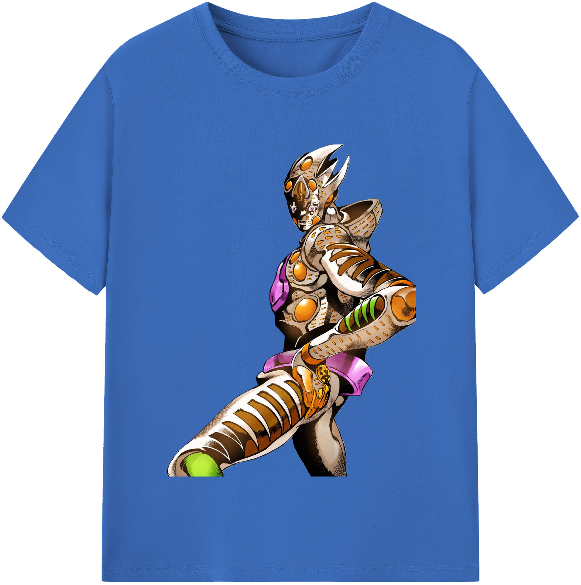 （画像用） ジョジョの奇妙な冒険 ジョルノ?ジョバァーナ JoJo's Bizarre Adventure Giorno Giovanna 綿100％半袖Tシャツ（フロントプリント）