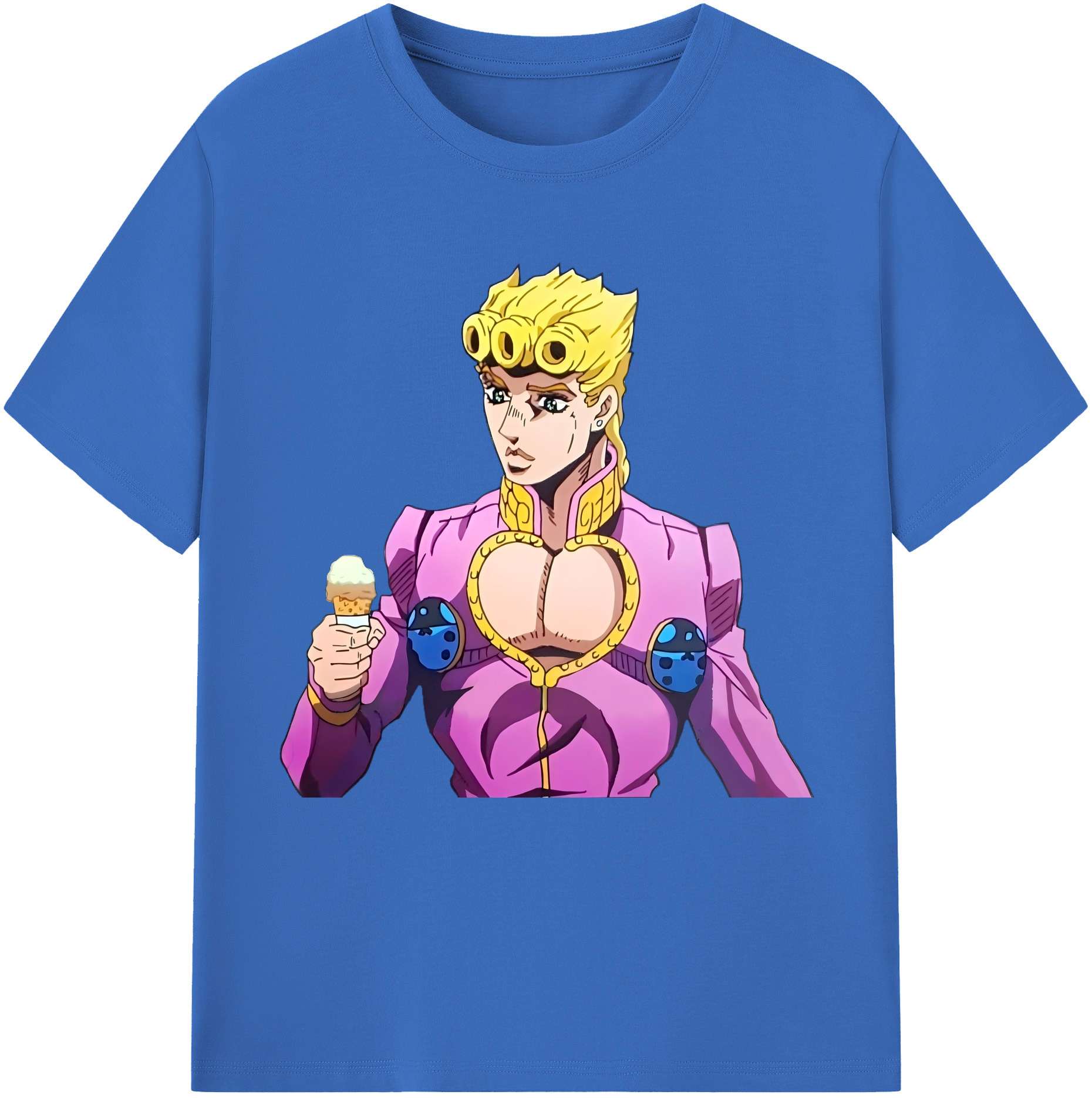 （画像用） ジョジョの奇妙な冒険 ジョルノ?ジョバァーナ JoJo's Bizarre Adventure Giorno Giovanna 綿100％半袖Tシャツ（フロントプリント）