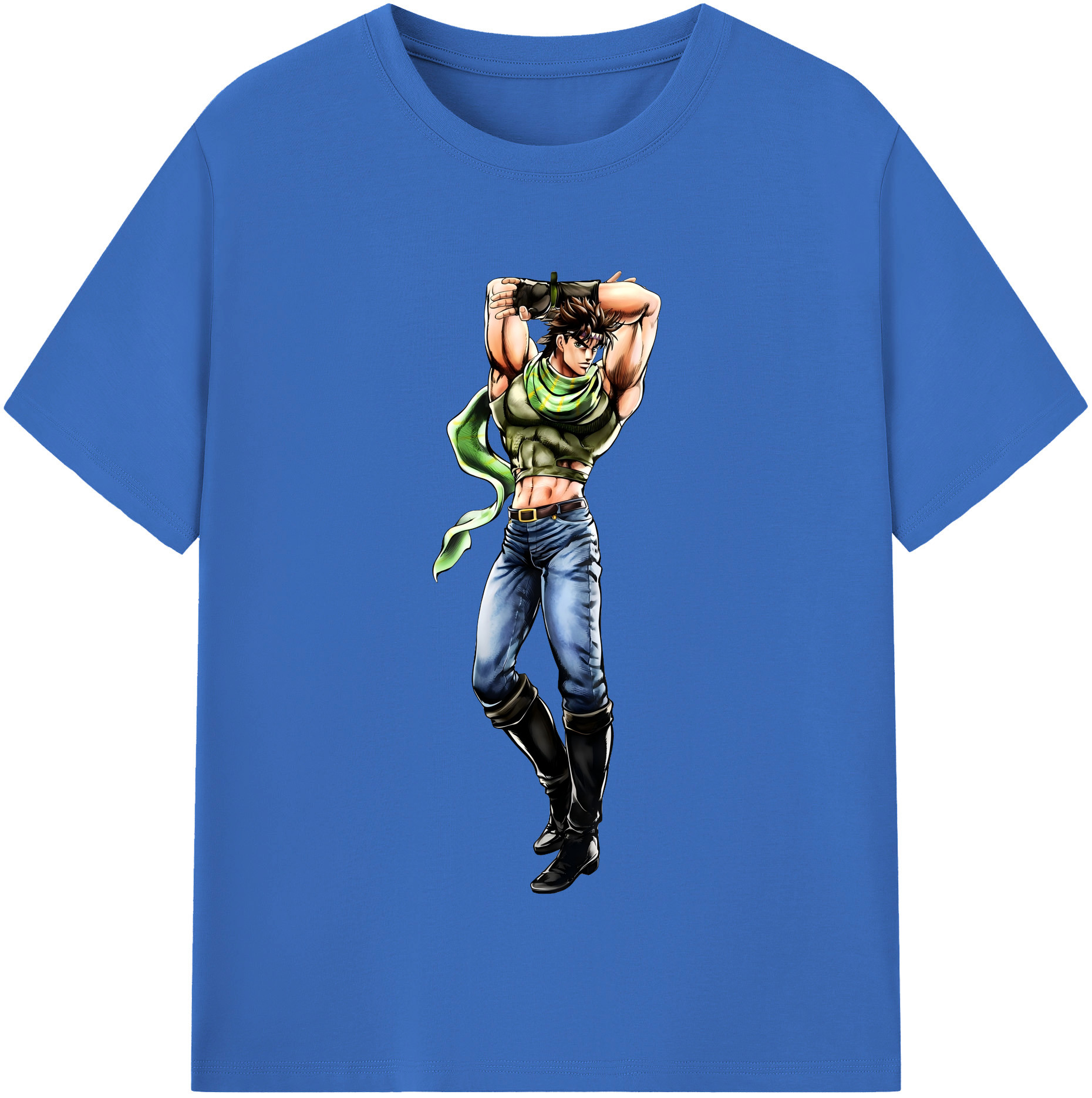 （画像用） ジョジョの奇妙な冒険 ジョセフ?ジョースター JoJo's Bizarre Adventure Joseph Joestar 綿100％半袖Tシャツ（フロントプリント）