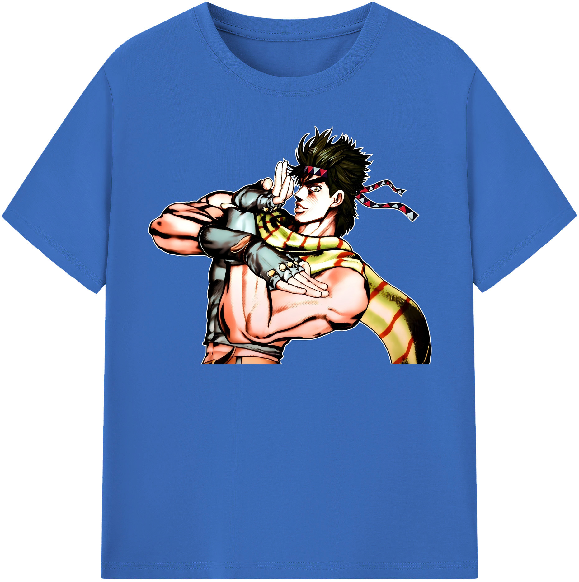 （画像用） ジョジョの奇妙な冒険 ジョセフ?ジョースター JoJo's Bizarre Adventure Joseph Joestar 綿100％半袖Tシャツ（フロントプリント）