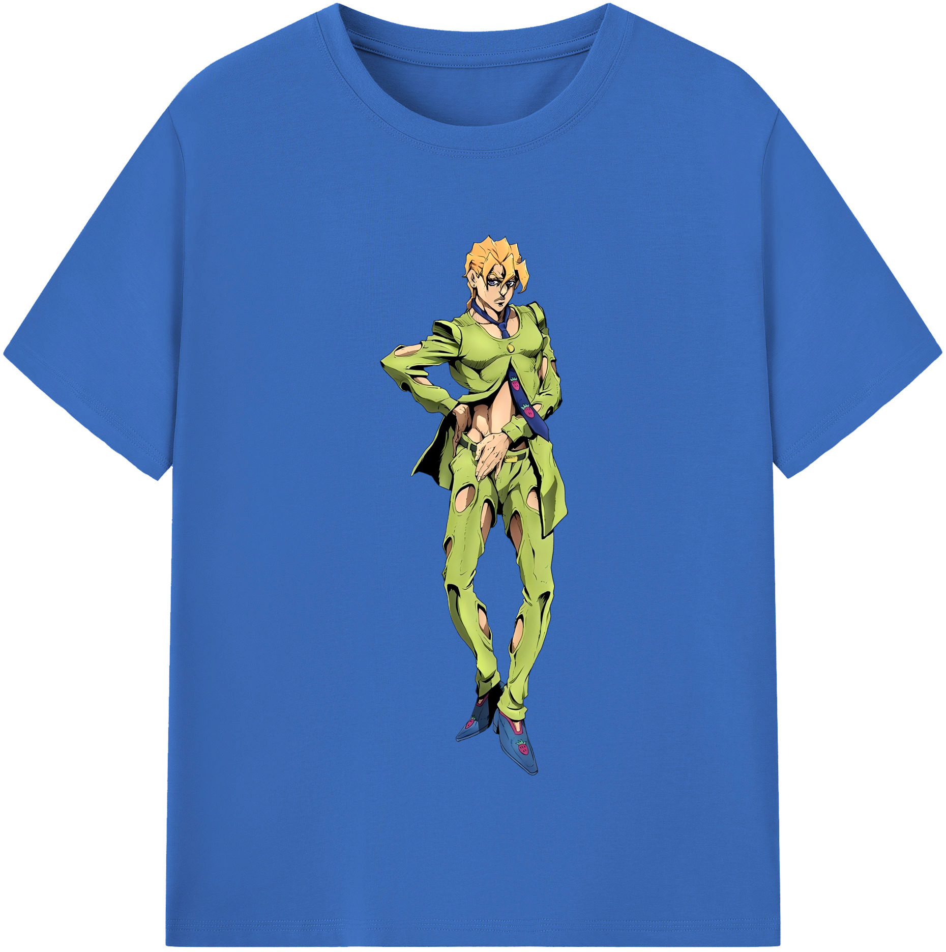 （画像用） ジョジョの奇妙な冒険 パンナコッタ?フー JoJo's Bizarre Adventure Pannacotta Fugo 綿100％半袖Tシャツ（フロントプリント）
