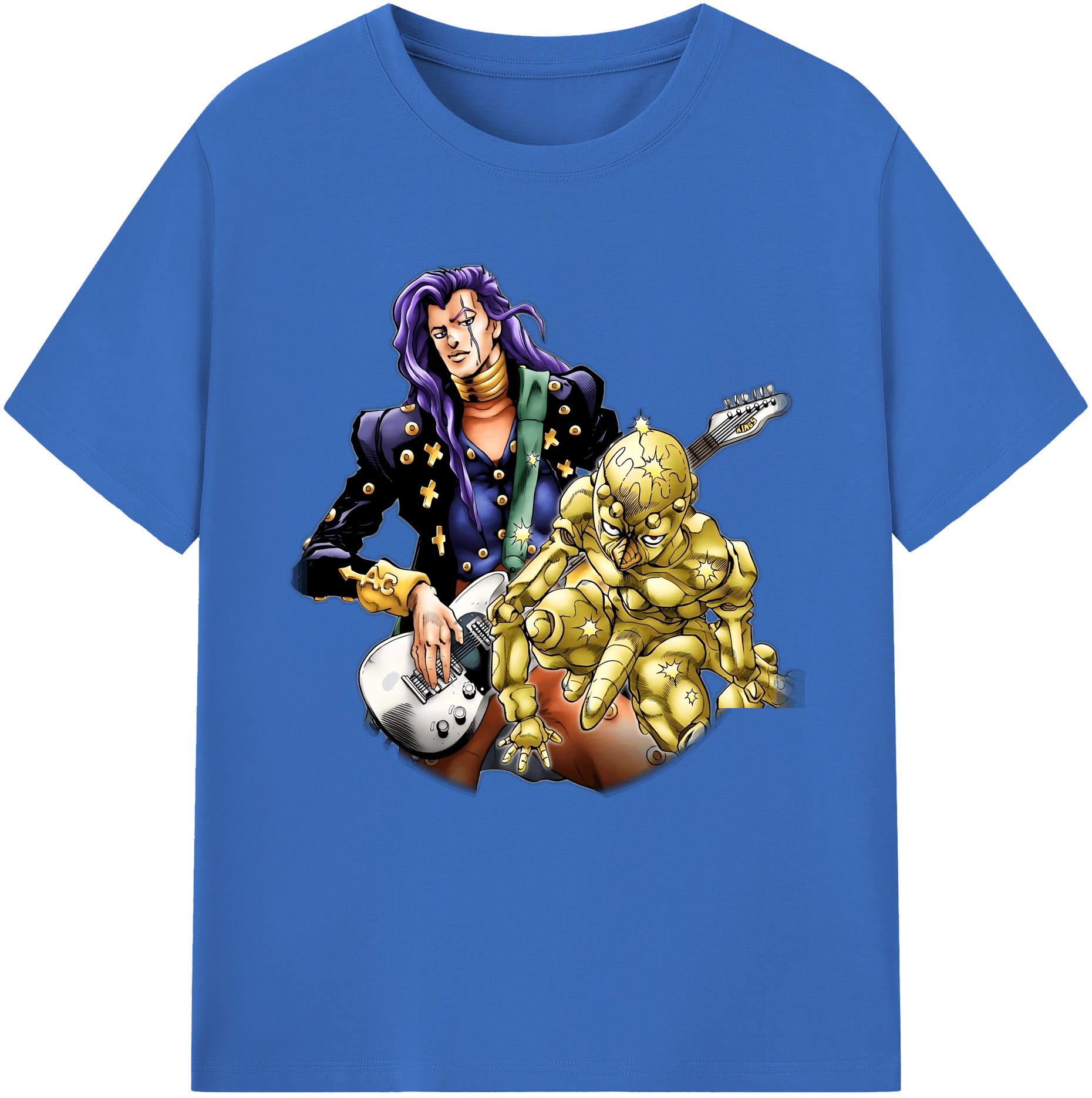 （画像用） ジョジョの奇妙な冒険 おといし あきら JoJo's Bizarre Adventure Akira Otoishi 綿100％半袖Tシャツ（フロントプリント）