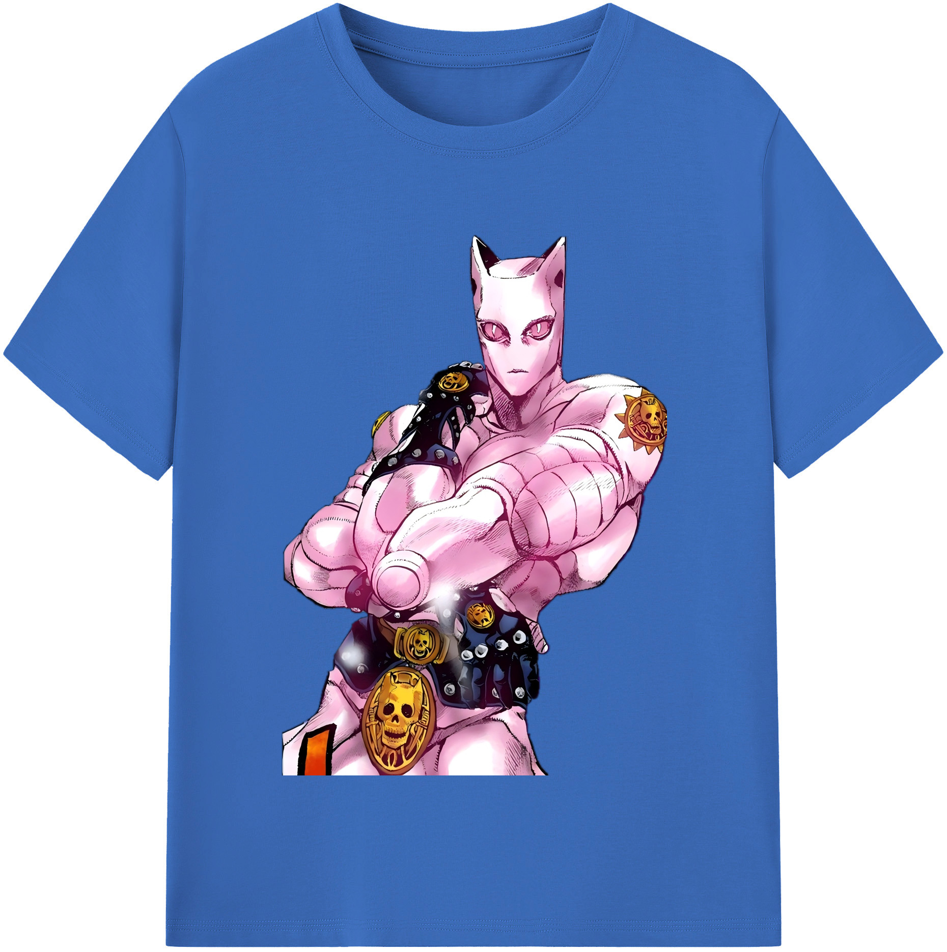 （画像用） ジョジョの奇妙な冒険 きら よしかげ JoJo's Bizarre Adventure Kira Yoshikage 綿100％半袖Tシャツ（フロントプリント）