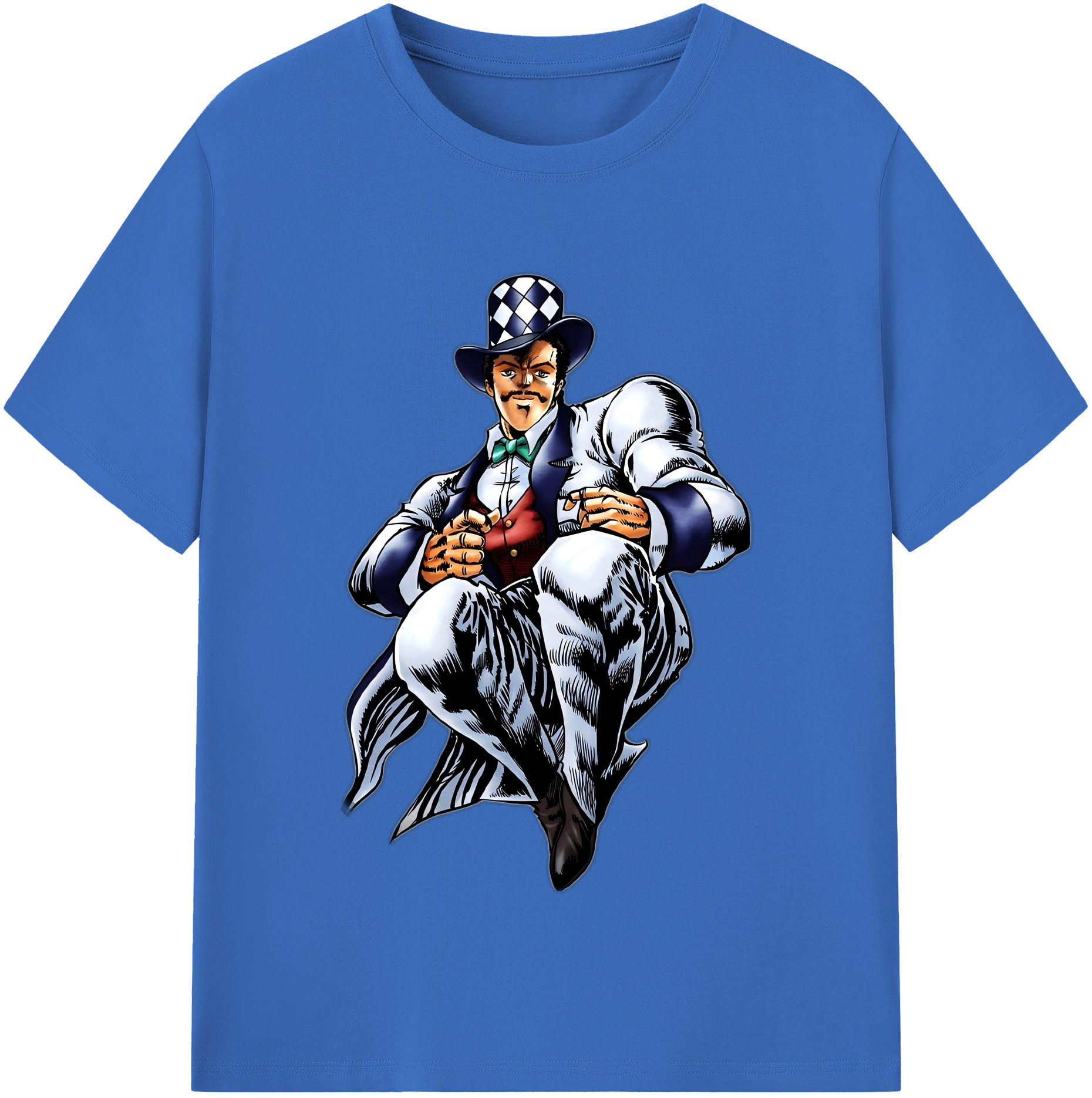 （画像用） ジョジョの奇妙な冒険 ウィル?アントニオ?ツェペリ JoJo's Bizarre Adventure Will Anthonio Zeppeli 綿100％半袖Tシャツ（フロントプリント）