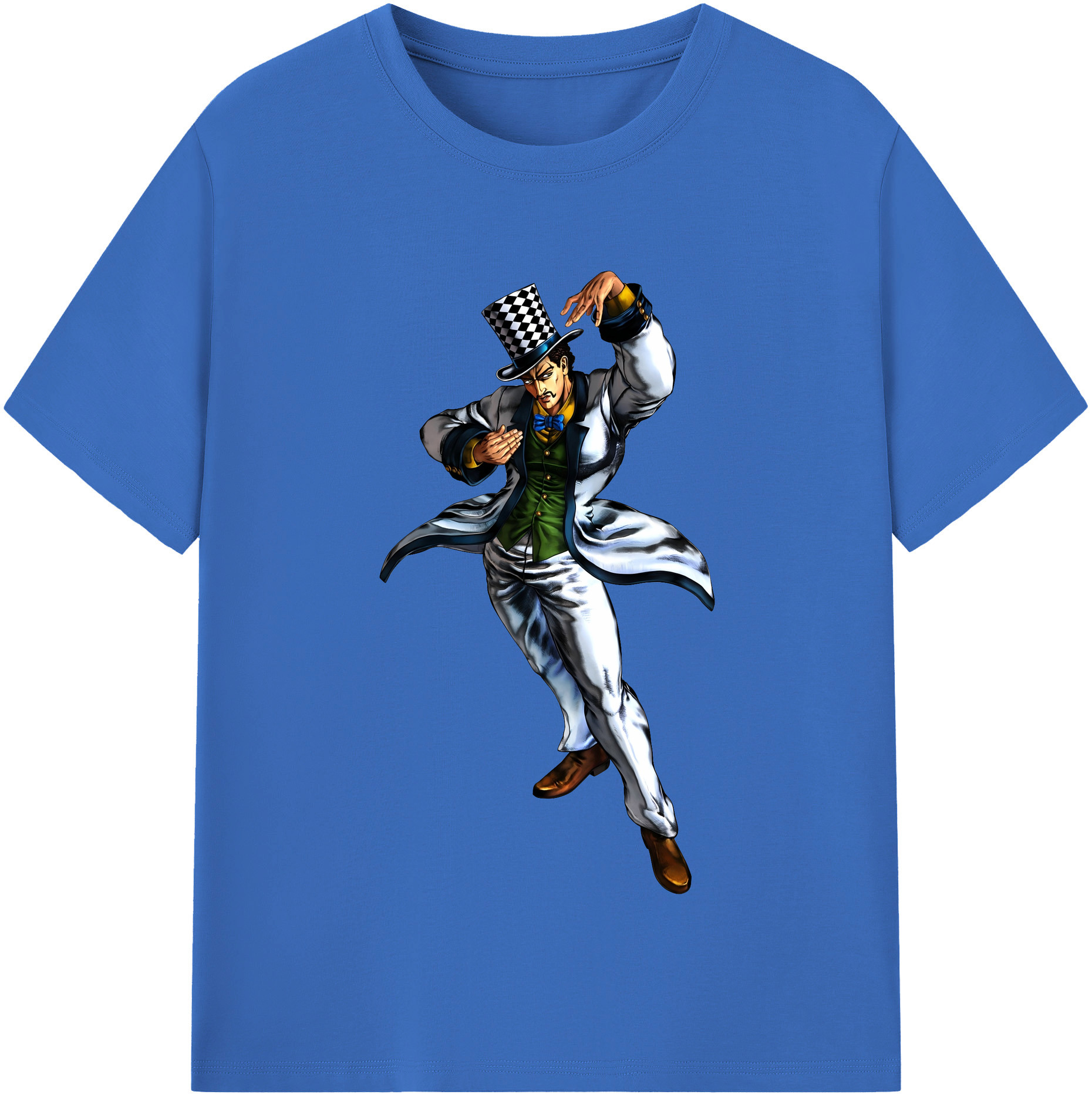 （画像用） ジョジョの奇妙な冒険 ウィル?アントニオ?ツェペリ JoJo's Bizarre Adventure Will Anthonio Zeppeli 綿100％半袖Tシャツ（フロントプリント）