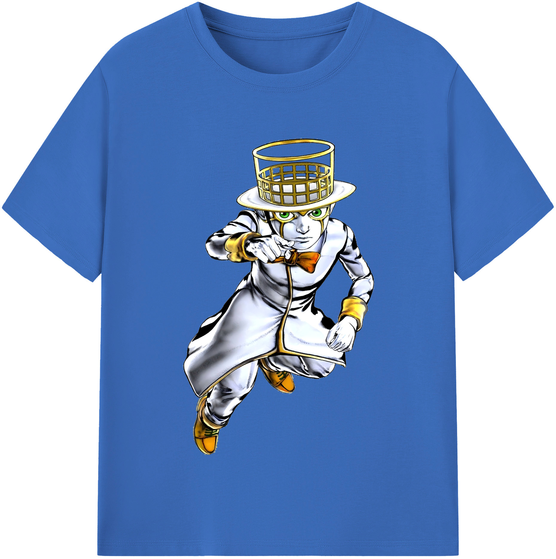 （画像用） ジョジョの奇妙な冒険 岸辺 露伴（きしべ ろはん） JoJo's Bizarre Adventure Rohan Kishibe 綿100％半袖Tシャツ（フロントプリント）