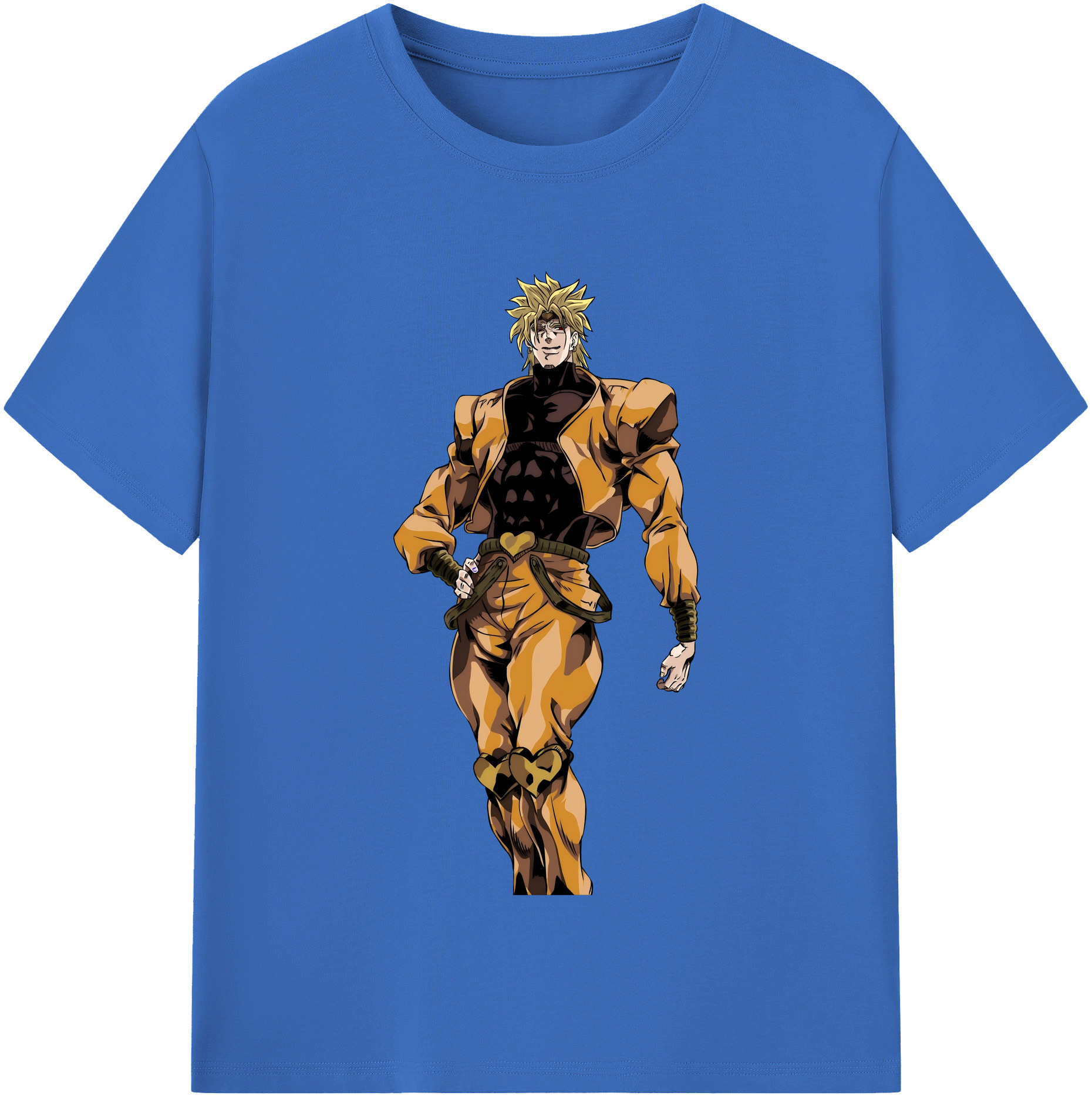 （画像用） ジョジョの奇妙な冒険 ディオ?ブランドー JoJo's Bizarre Adventure Dio Brando 綿100％半袖Tシャツ（フロントプリント）