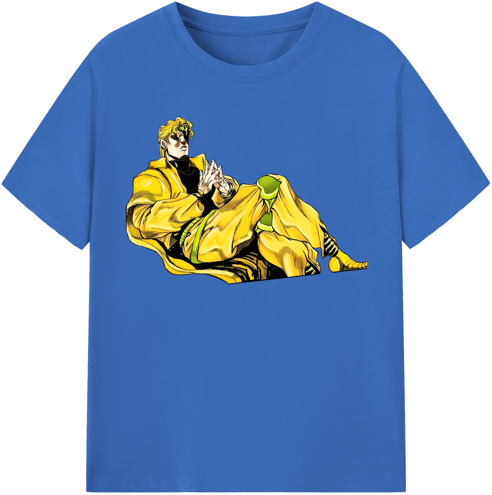 （画像用） ジョジョの奇妙な冒険 ディオ?ブランドー JoJo's Bizarre Adventure Dio Brando 綿100％半袖Tシャツ（フロントプリント）
