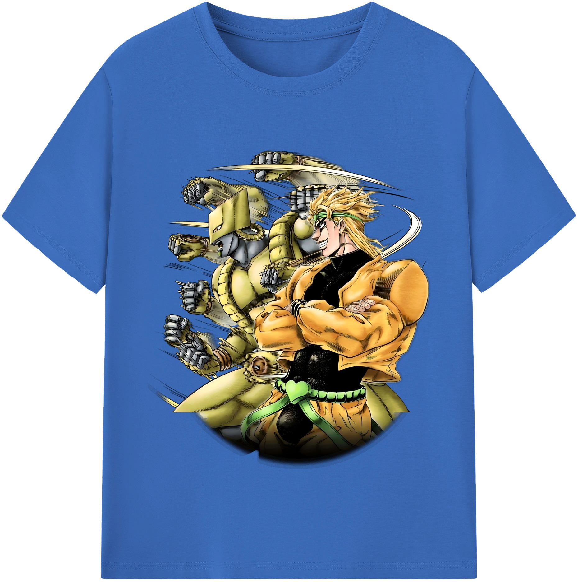 （画像用） ジョジョの奇妙な冒険 ディオ?ブランドー JoJo's Bizarre Adventure Dio Brando 綿100％半袖Tシャツ（フロントプリント）