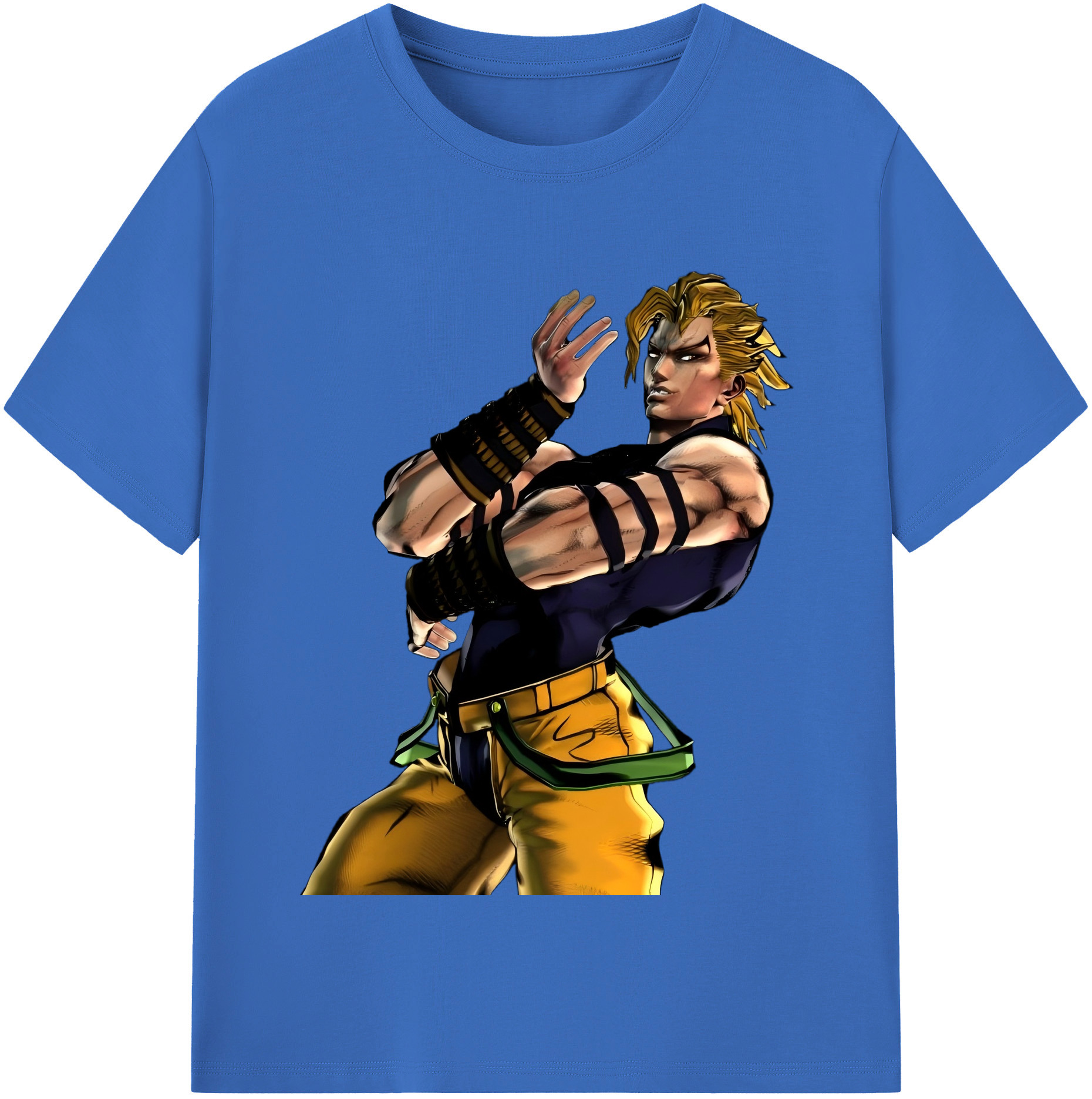 （画像用） ジョジョの奇妙な冒険 ディオ?ブランドー JoJo's Bizarre Adventure Dio Brando 綿100％半袖Tシャツ（フロントプリント）