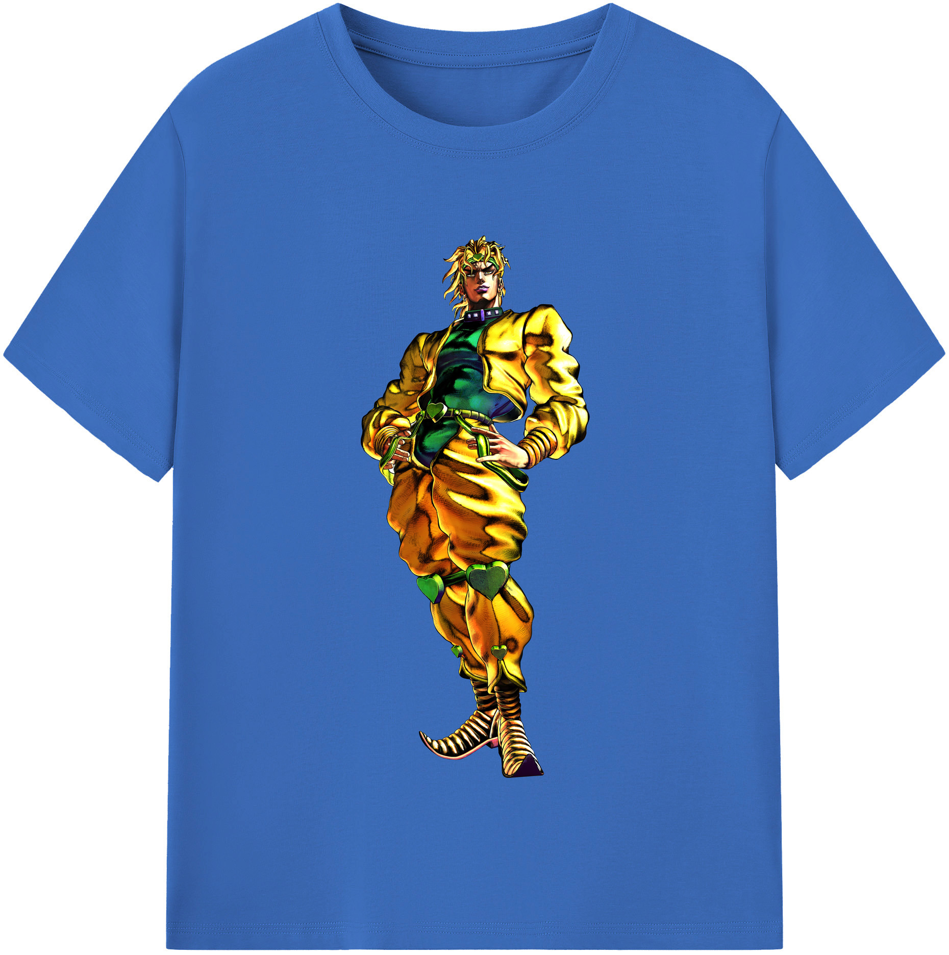 （画像用） ジョジョの奇妙な冒険 ディオ?ブランドー JoJo's Bizarre Adventure Dio Brando 綿100％半袖Tシャツ（フロントプリント）