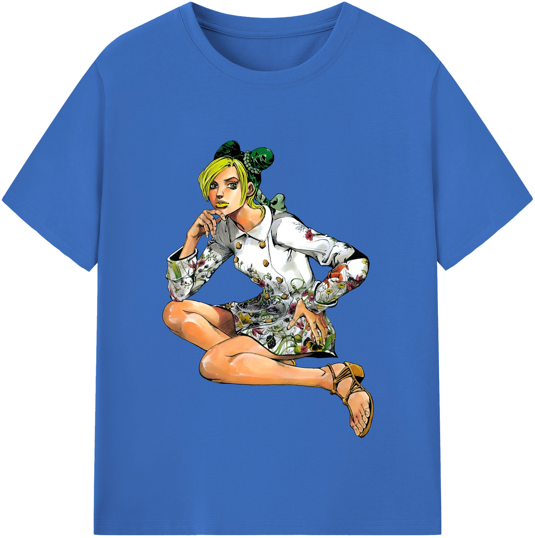 （画像用） "ジョジョの奇妙な冒険 くうじょう ジョリーン JoJo's Bizarre Adventure Jolyne Cujoh " 綿100％半袖Tシャツ（フロントプリント）