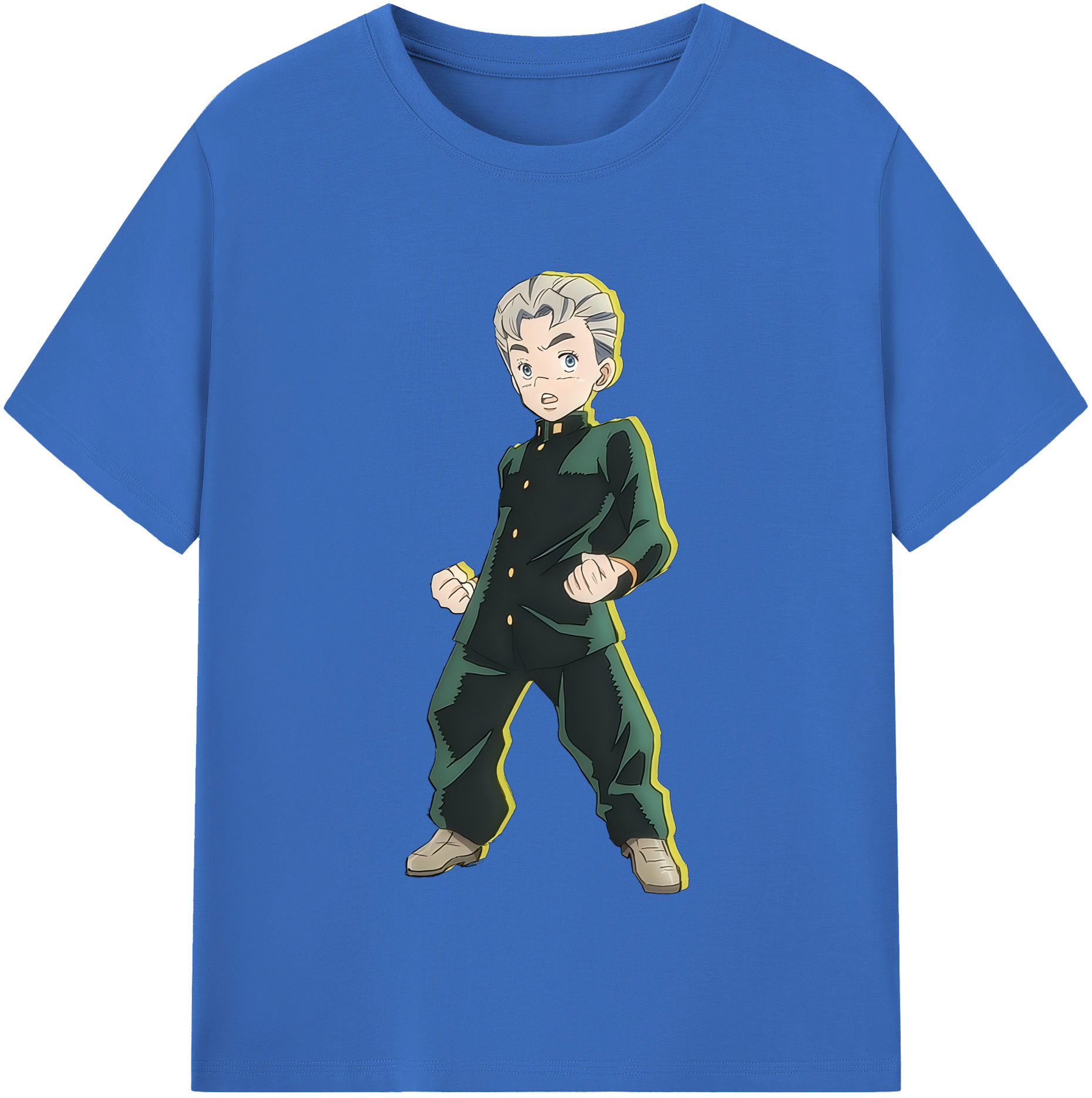 （画像用） ジョジョの奇妙な冒険 広瀨康一 JoJo's Bizarre Adventure Hirose Koichi 綿100％半袖Tシャツ（フロントプリント）