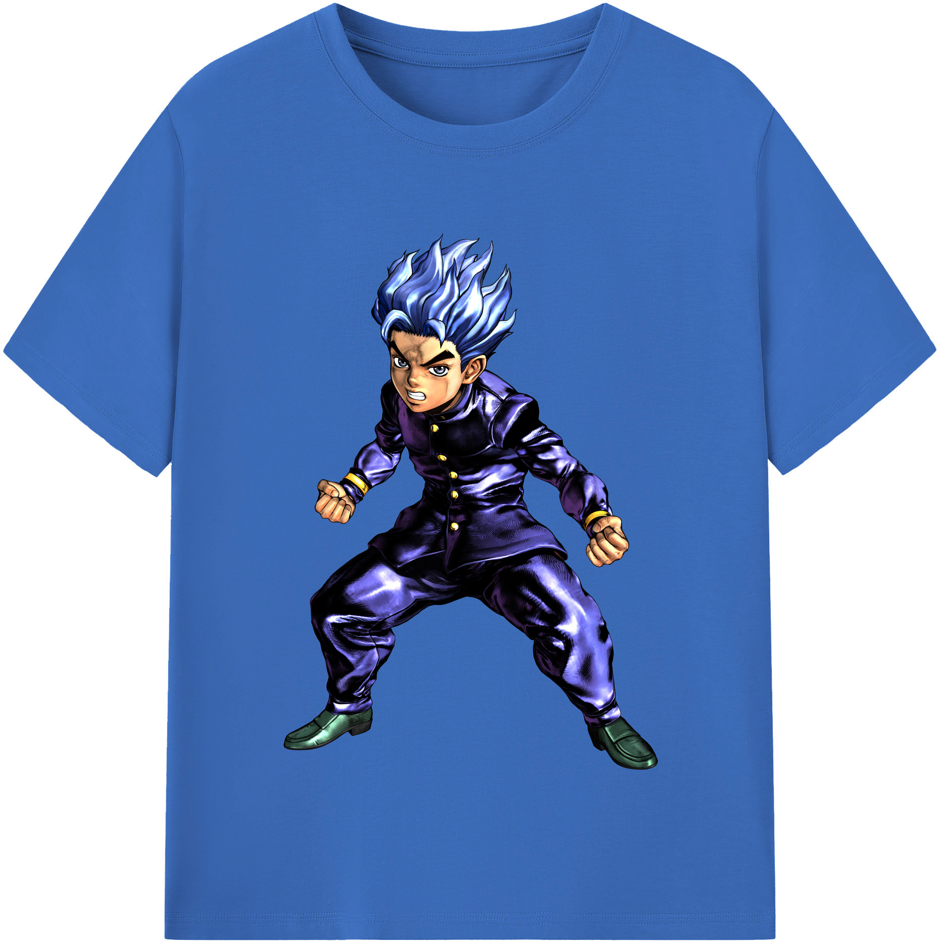 （画像用） ジョジョの奇妙な冒険 広瀨康一 JoJo's Bizarre Adventure Hirose Koichi 綿100％半袖Tシャツ（フロントプリント）
